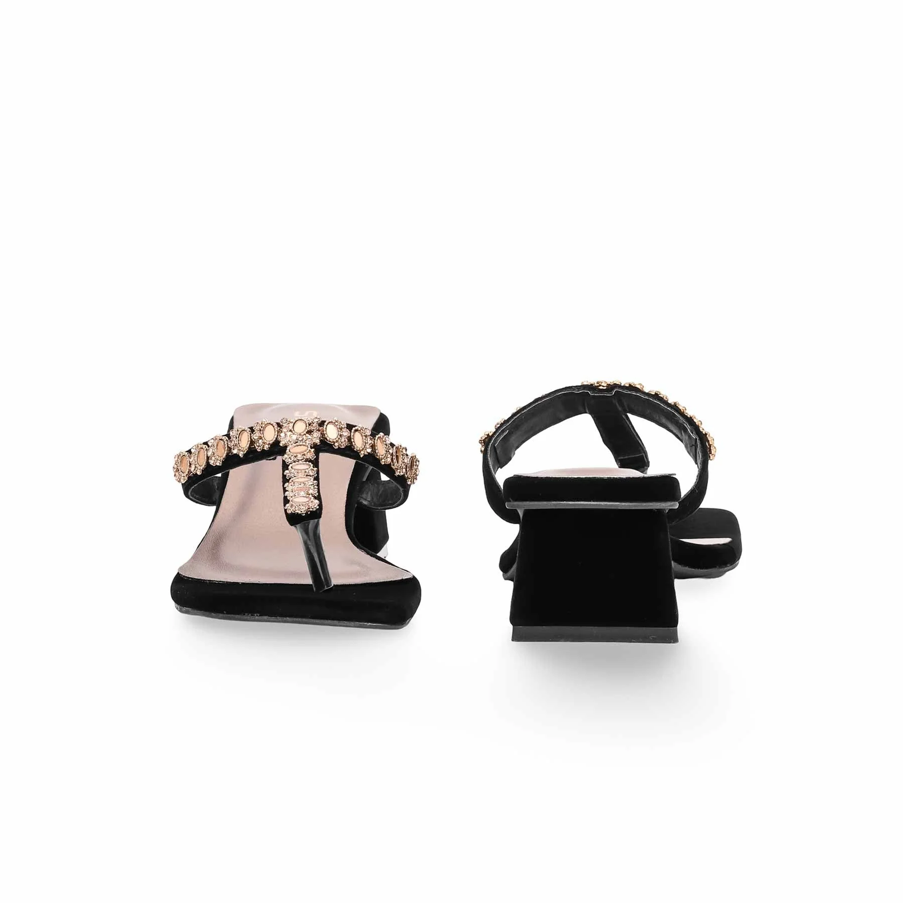 Black Fancy Chappal FN0733 - Image 4