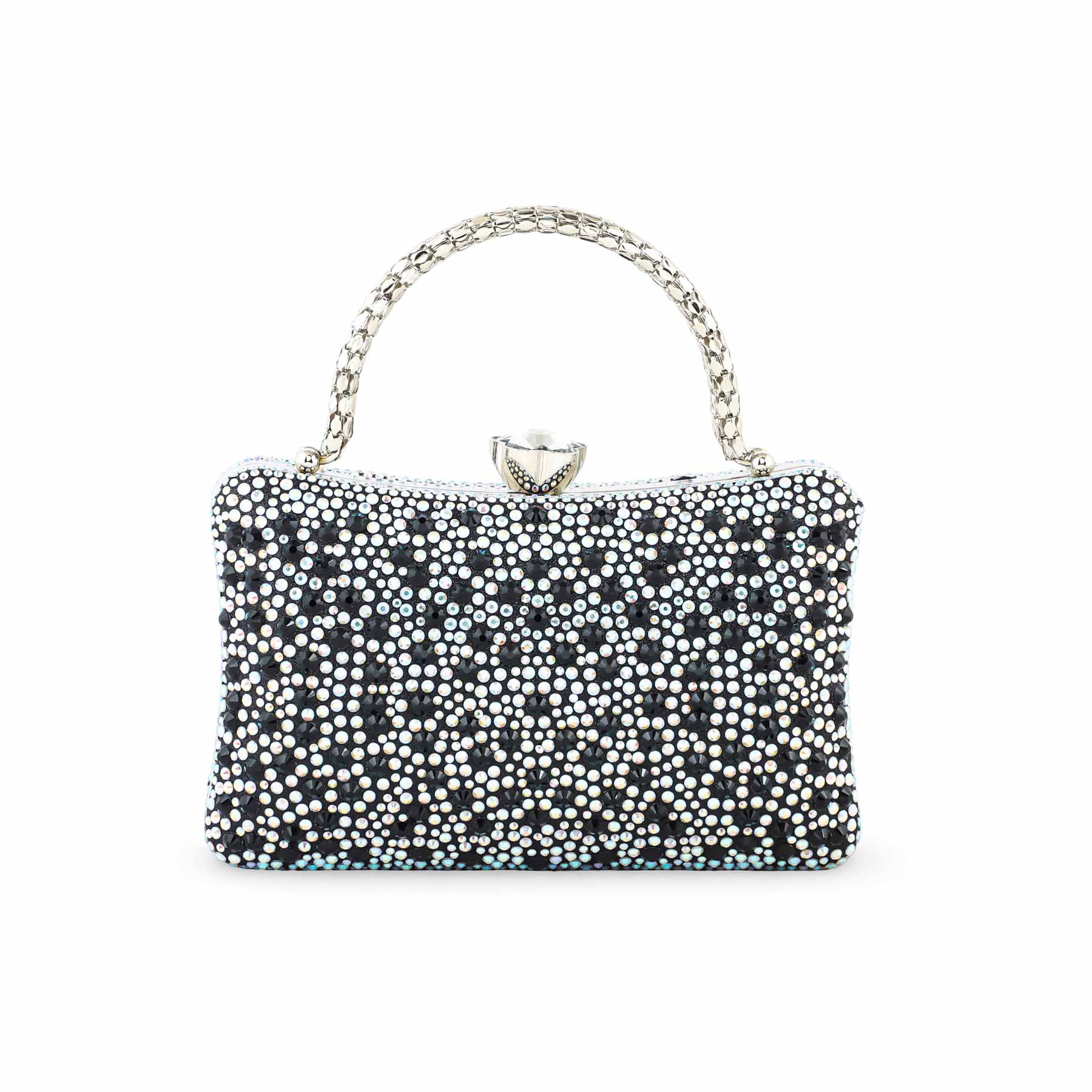 Black Fancy Clutch For Ladies P24386 - Image 4