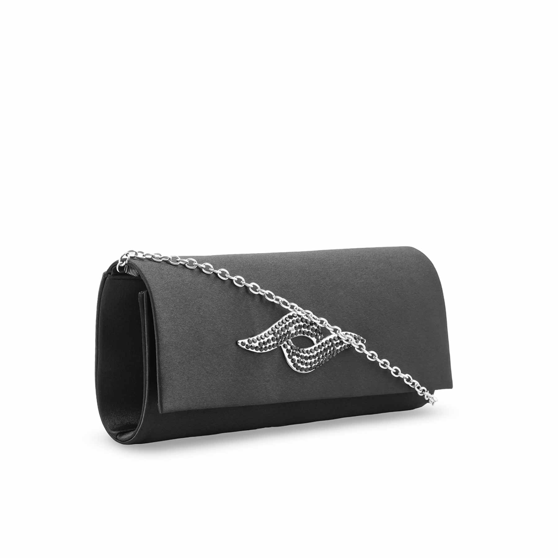 Black Fancy Clutch For Ladies P24412 - Image 3