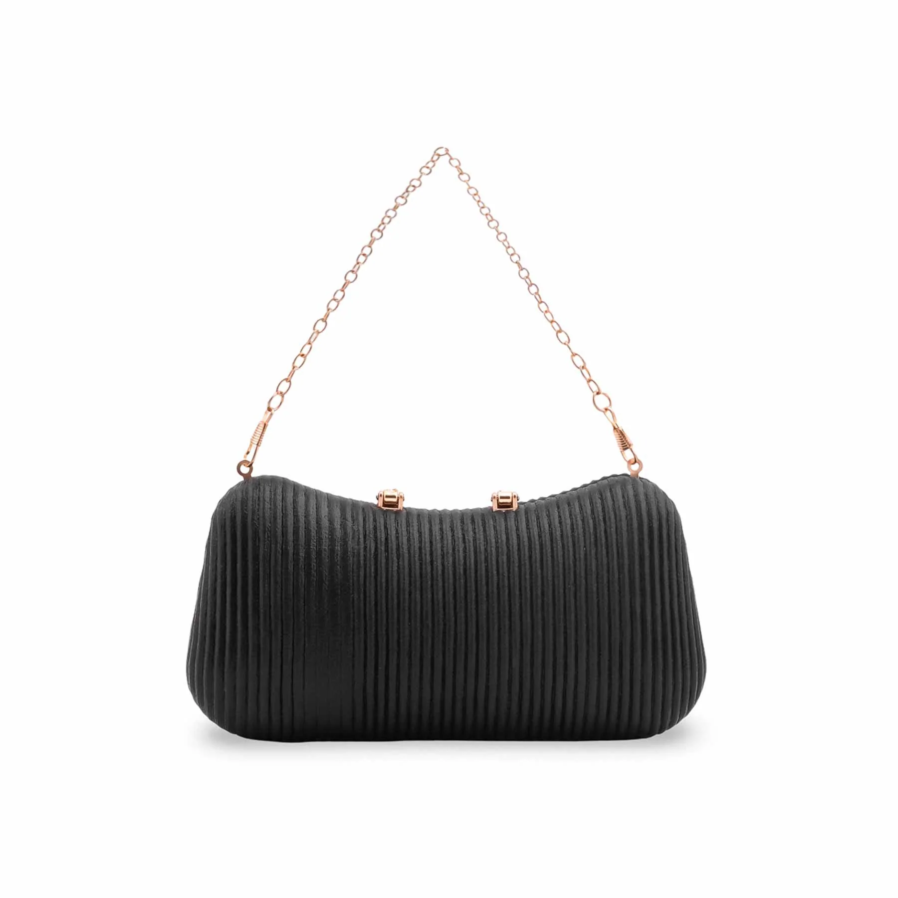 Black Fancy Clutch For Ladies P24444 - Image 4