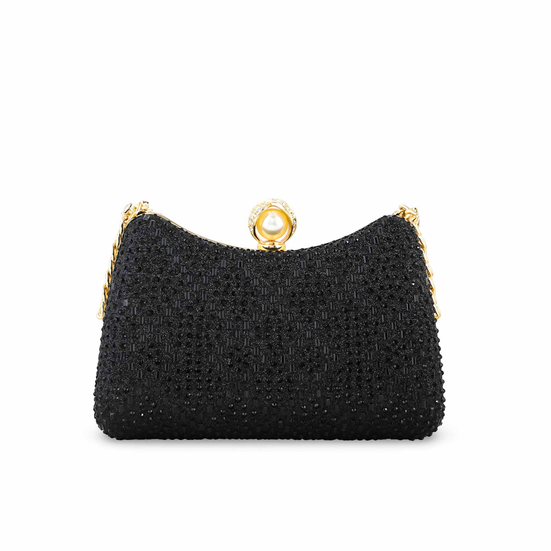 Black Fancy Clutch For Women P24383 - Image 4