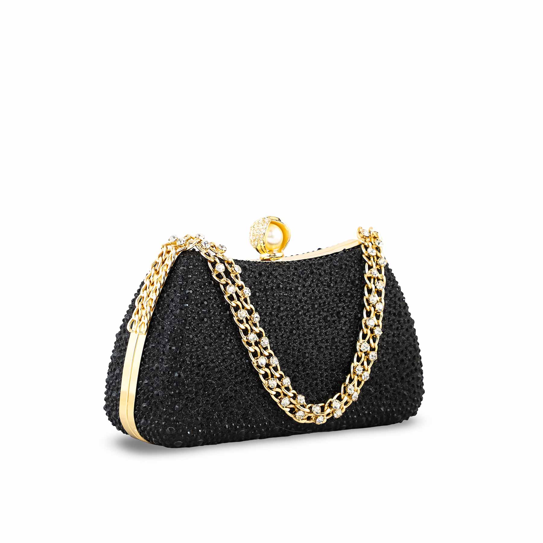 Black Fancy Clutch For Women P24384 - Image 3