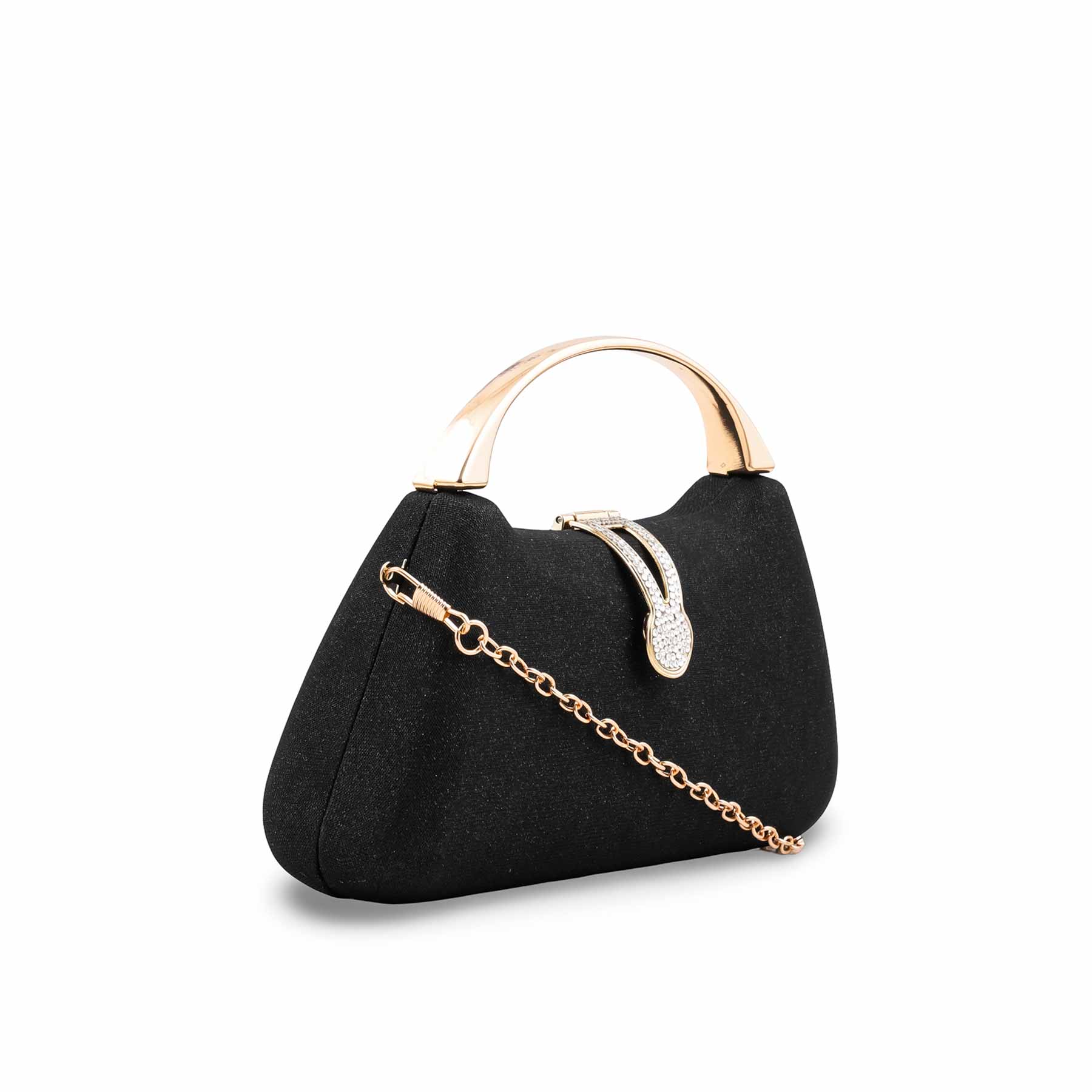 Black Fancy Clutch For Women P24404 - Image 3