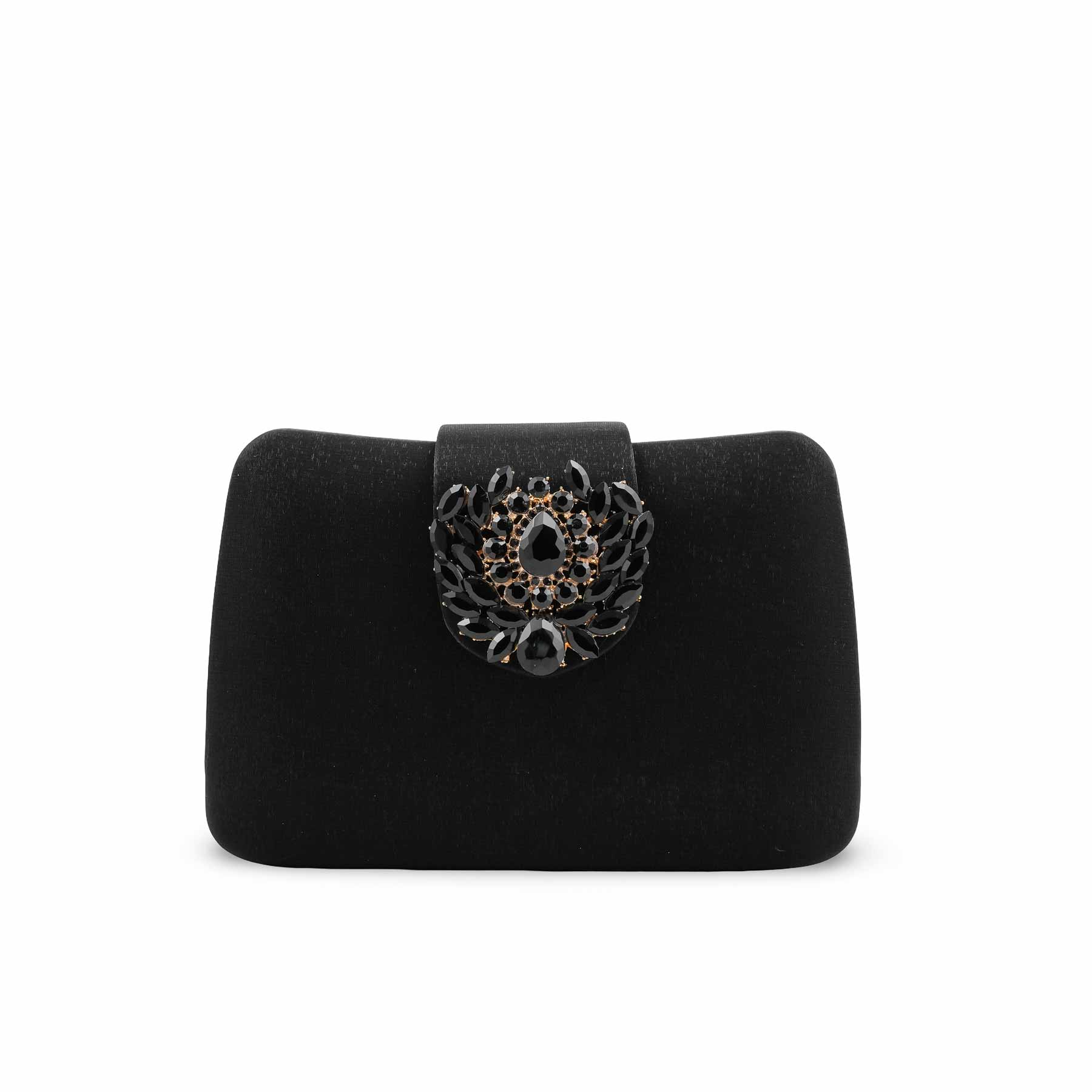 Black Fancy Clutch For Women P24406 - Image 2