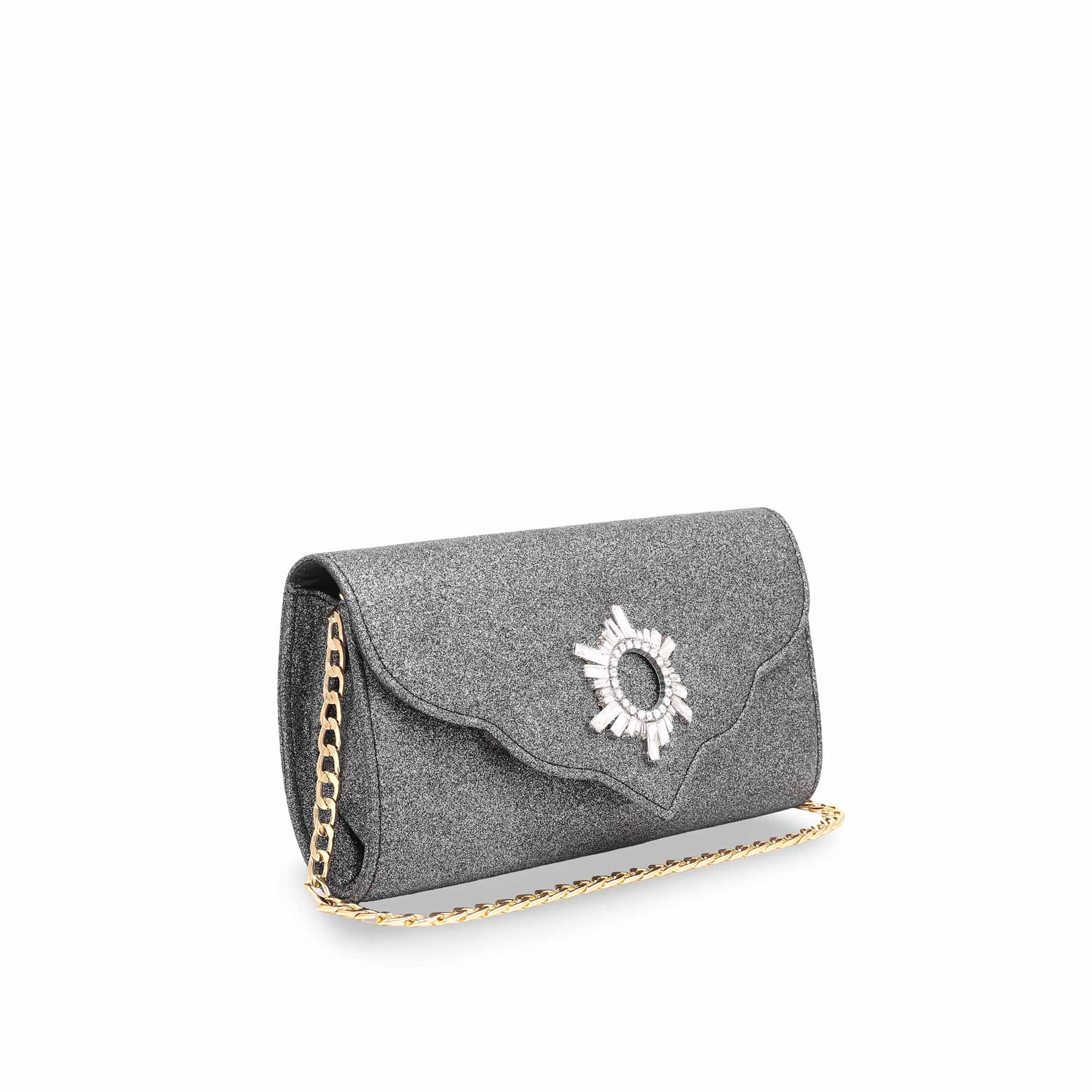 Black Fancy Clutch P15338 - Image 2