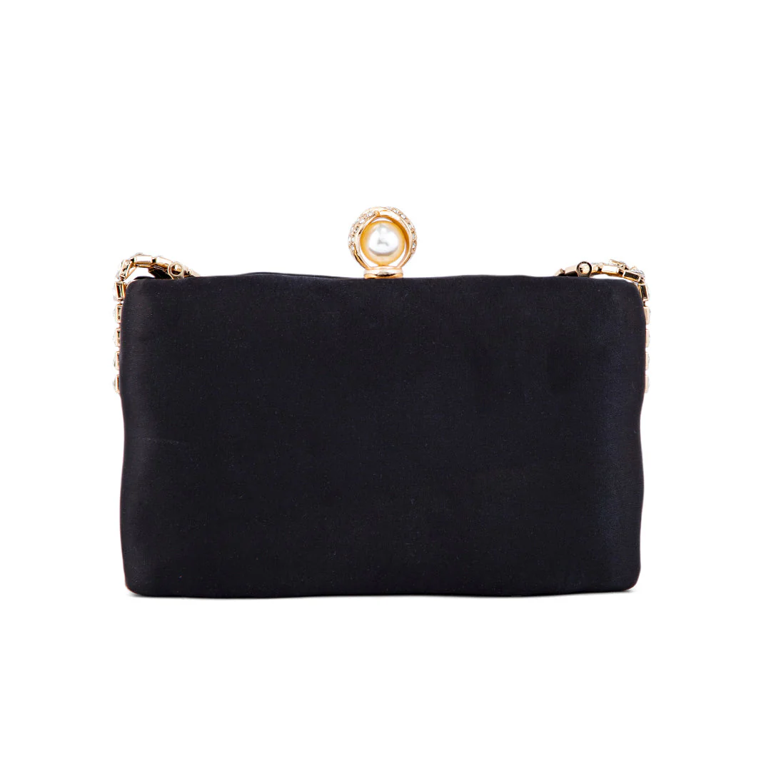 Black Fancy Clutch P15358 - Image 3