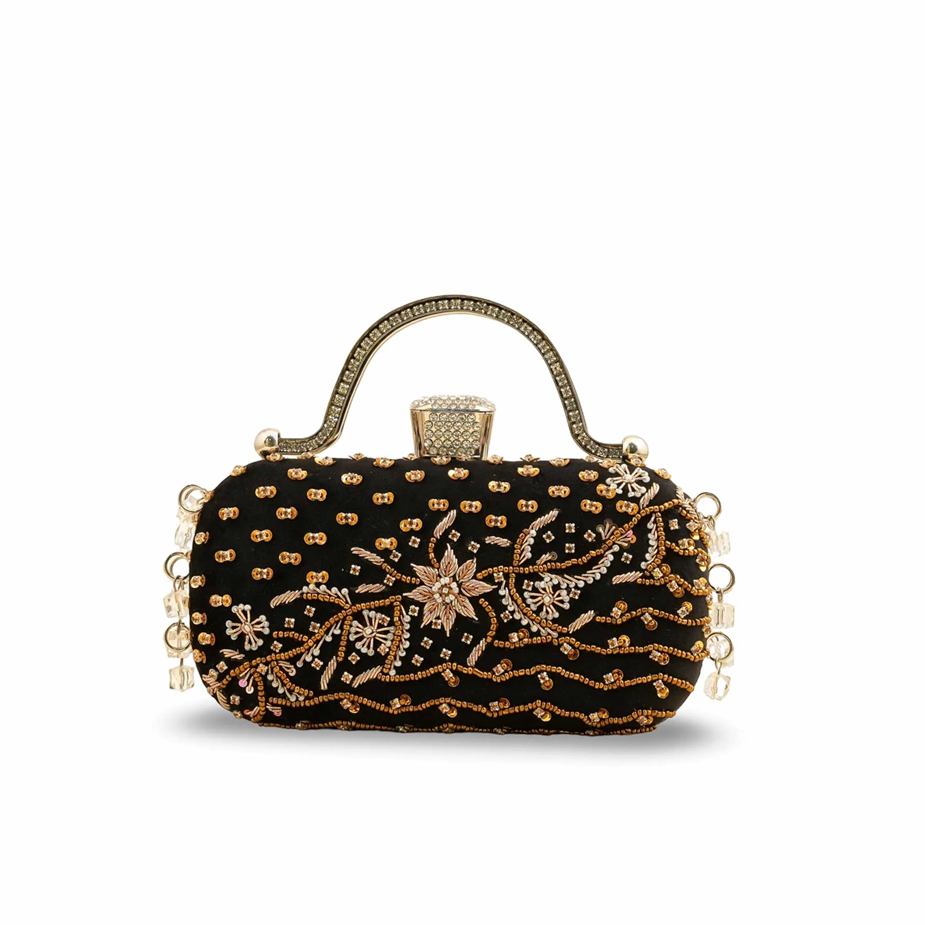 Black Fancy Clutch P15404 - Image 2