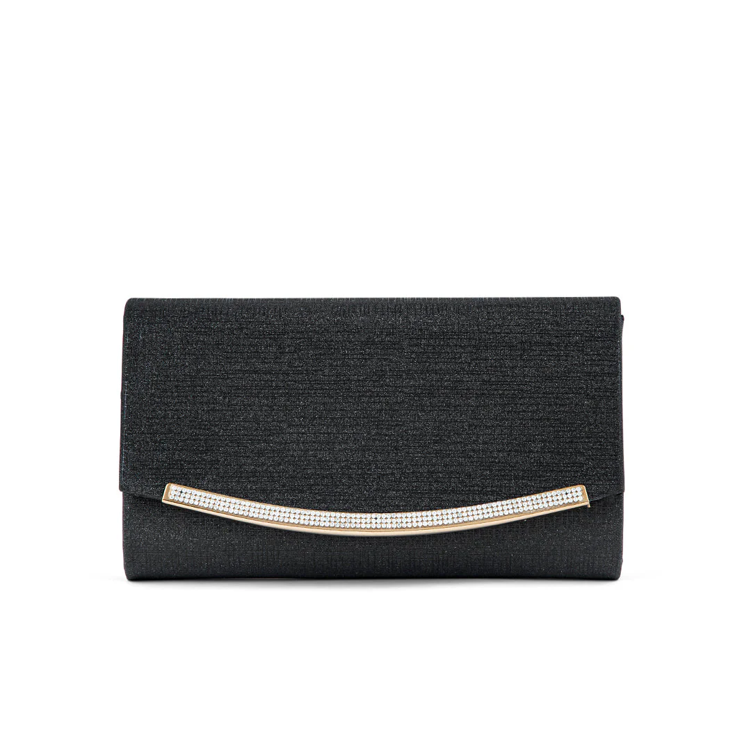 Black Fancy Clutch P24171 - Image 2
