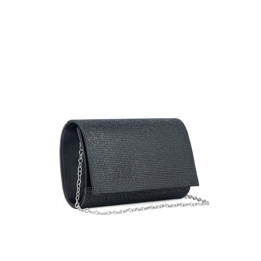 Black Fancy Clutch P24327 - Image 2