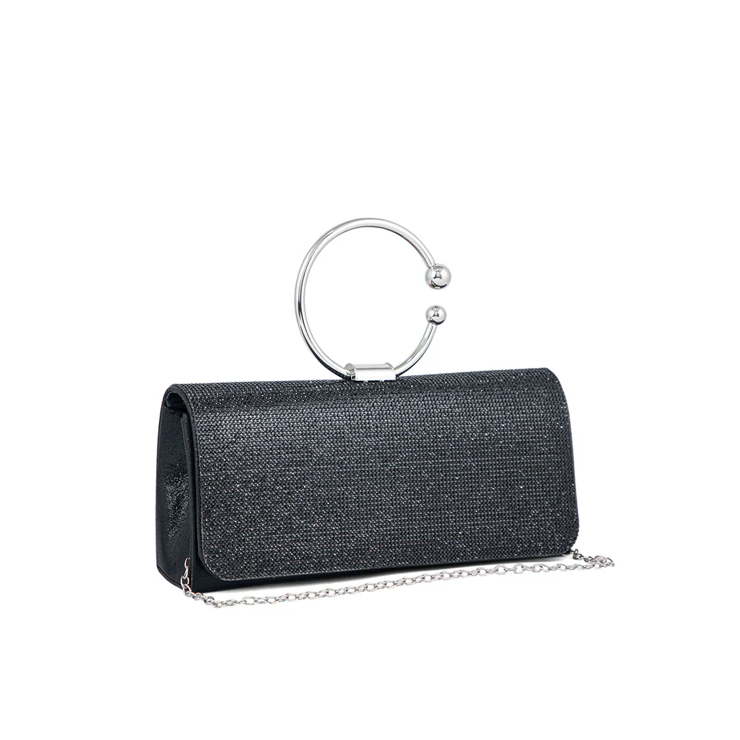 Black Fancy Clutch P24329 - Image 3