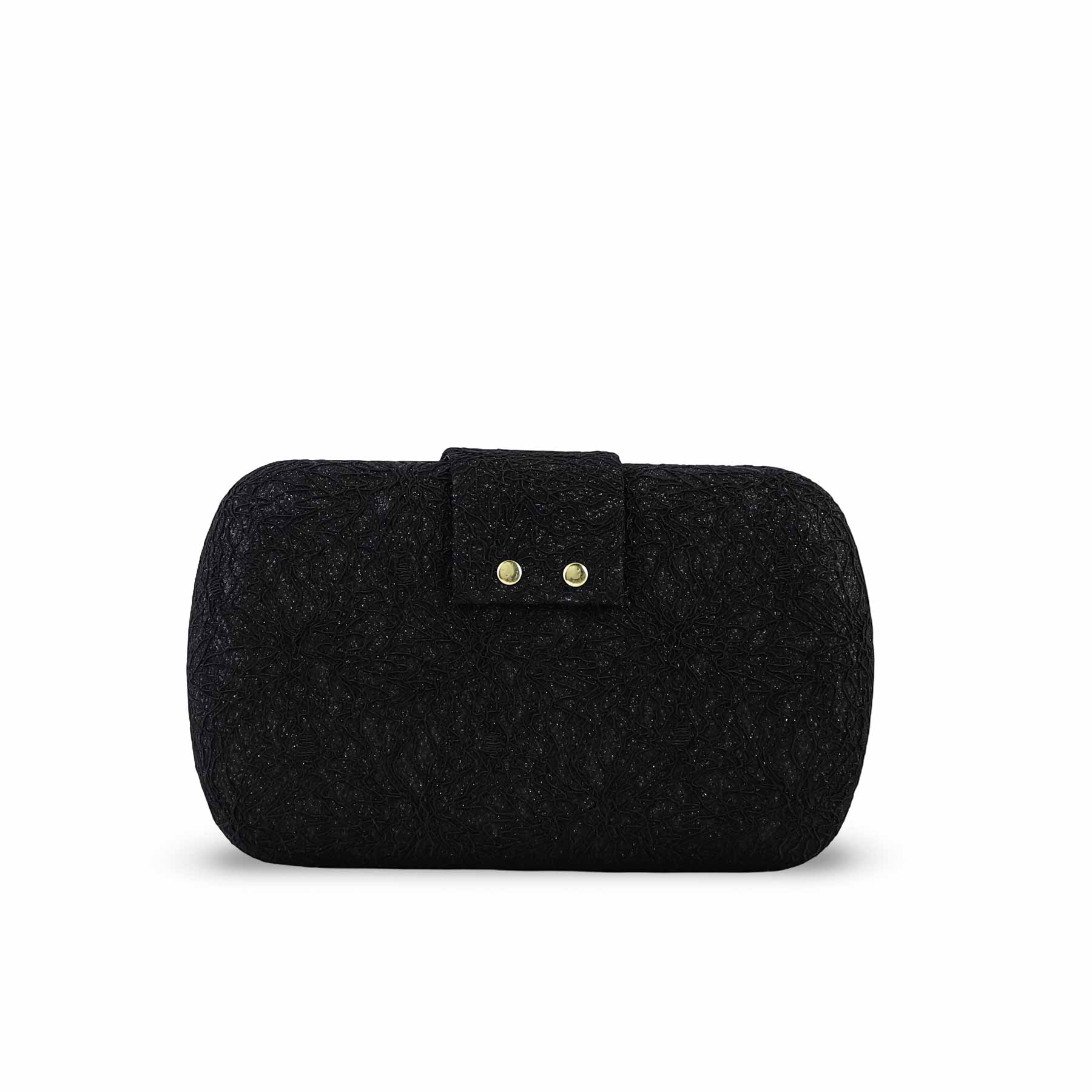 Black Fancy Clutch P24392 - Image 3