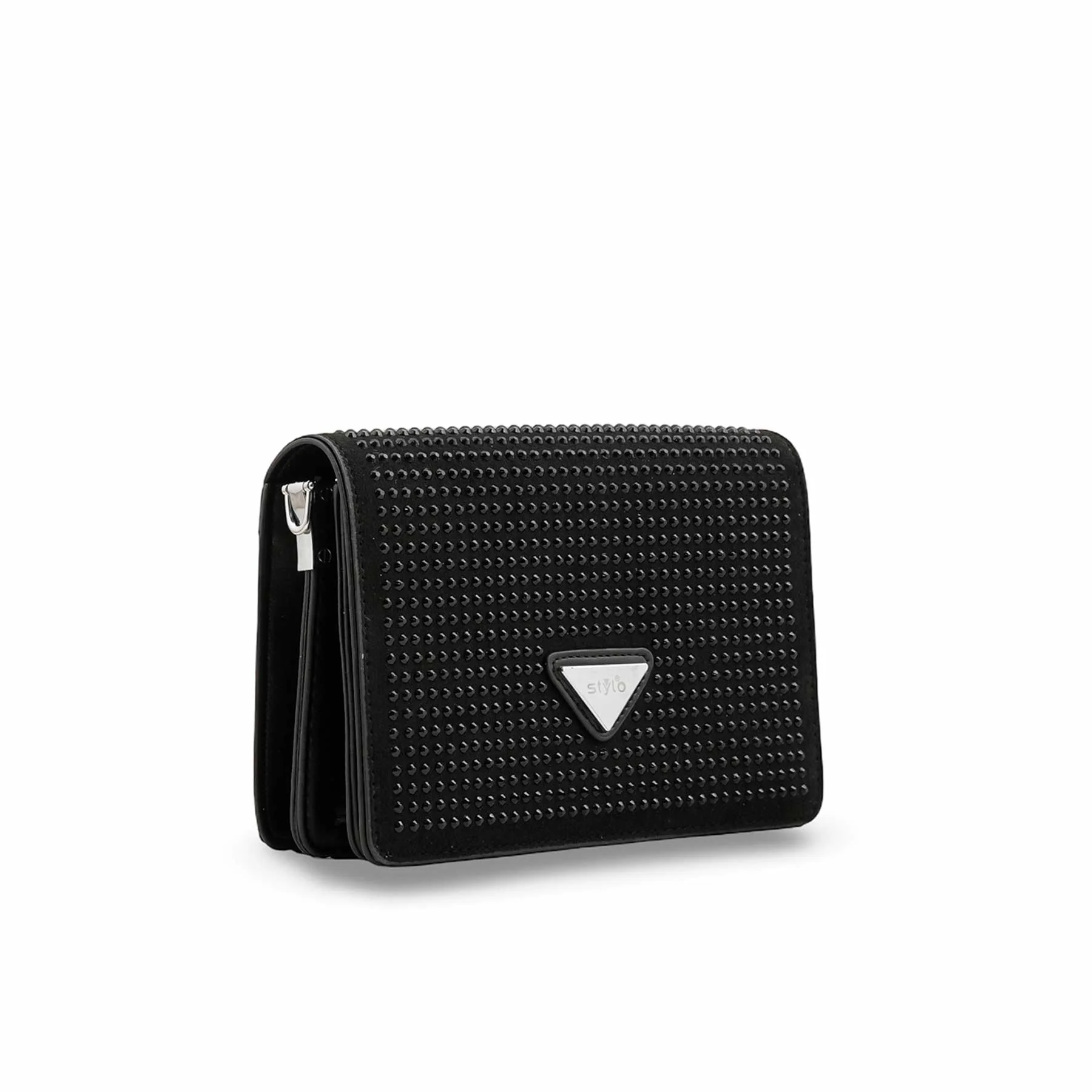 Black Fancy Clutch P36325 - Image 3