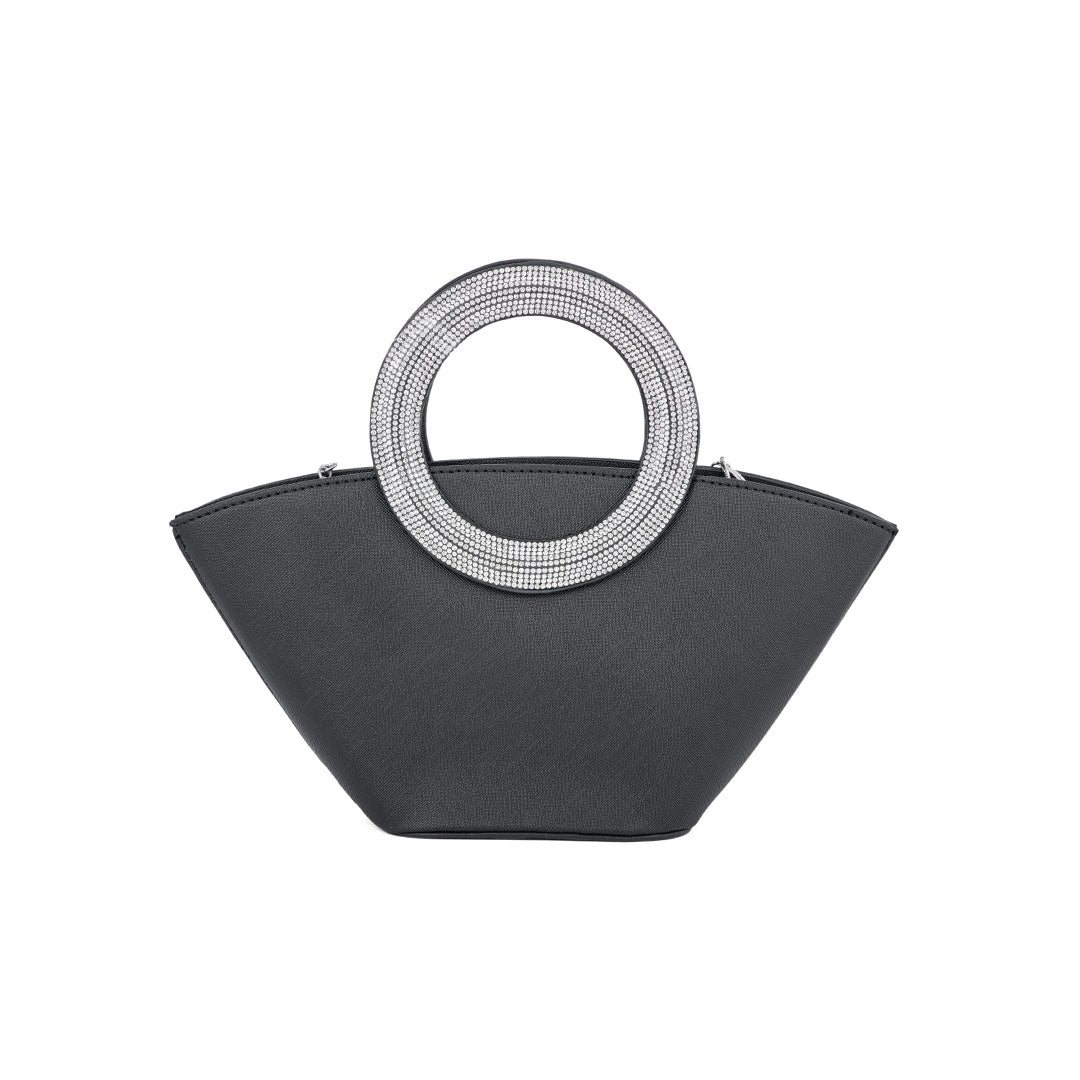 Black Fancy Hand Bag P24324 - Image 4