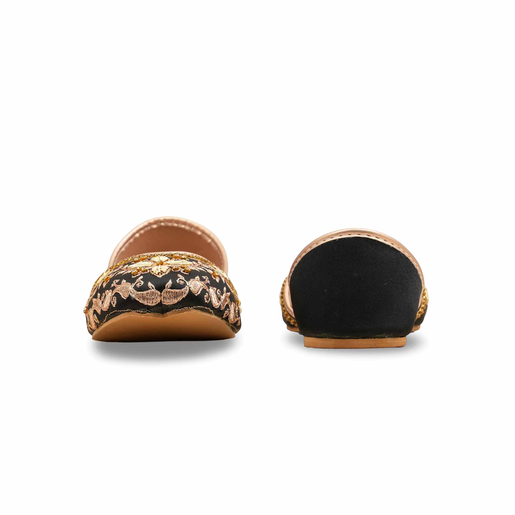 Black Fancy Khussa For Ladies EC8593 - Image 5