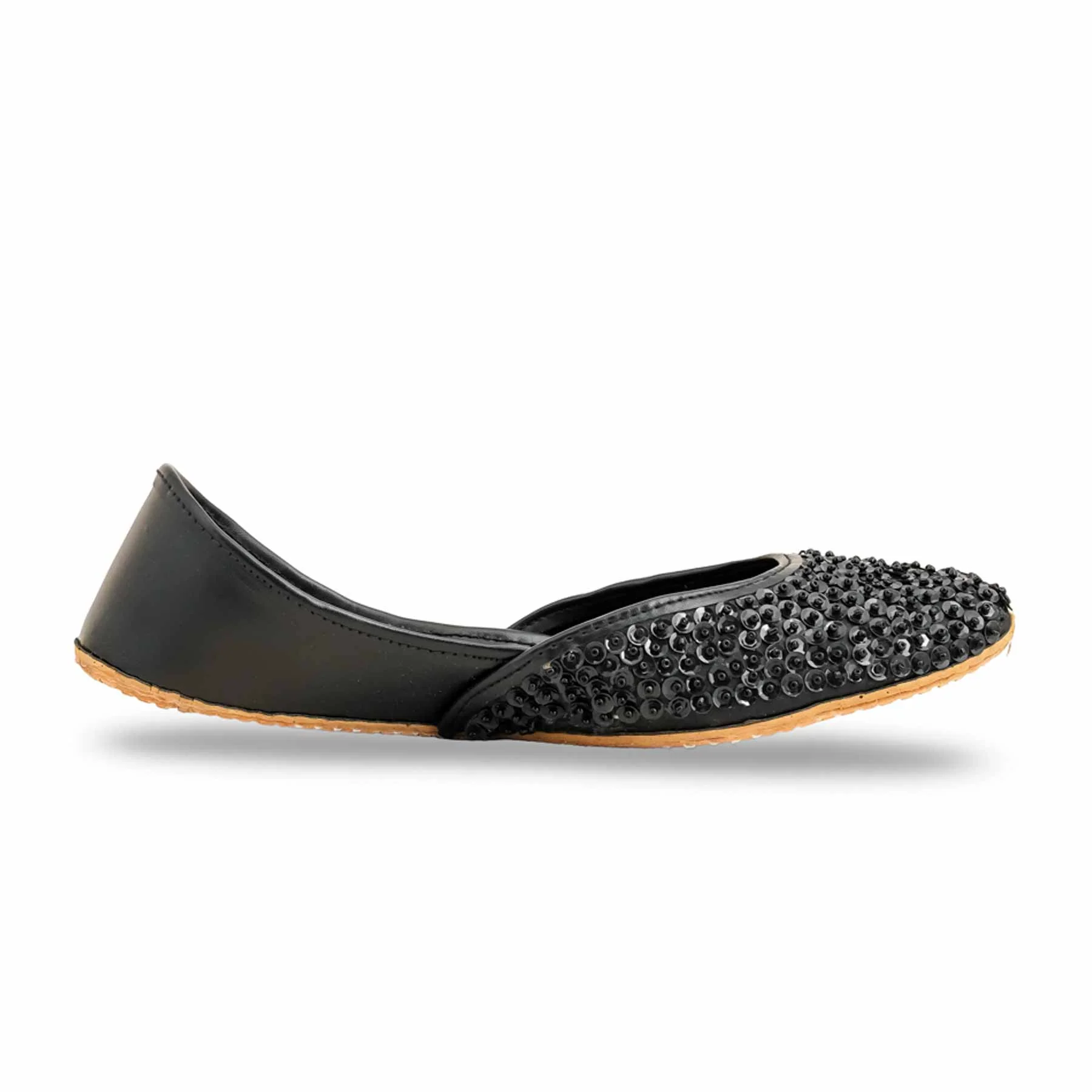 Black Fancy Khussa For Women EC8528 - Image 2