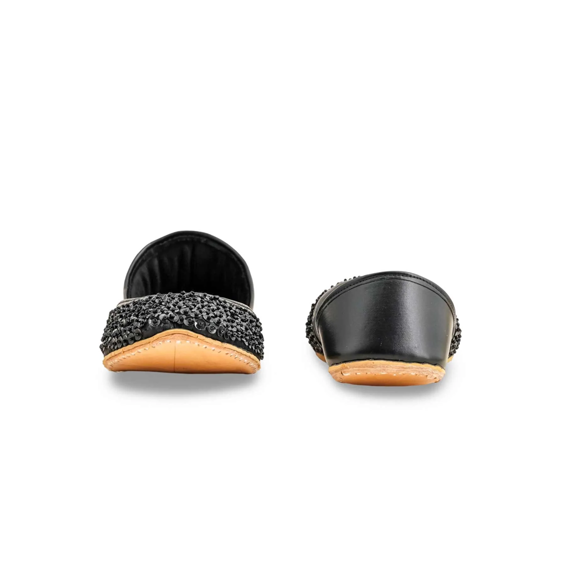 Black Fancy Khussa For Women EC8528 - Image 4
