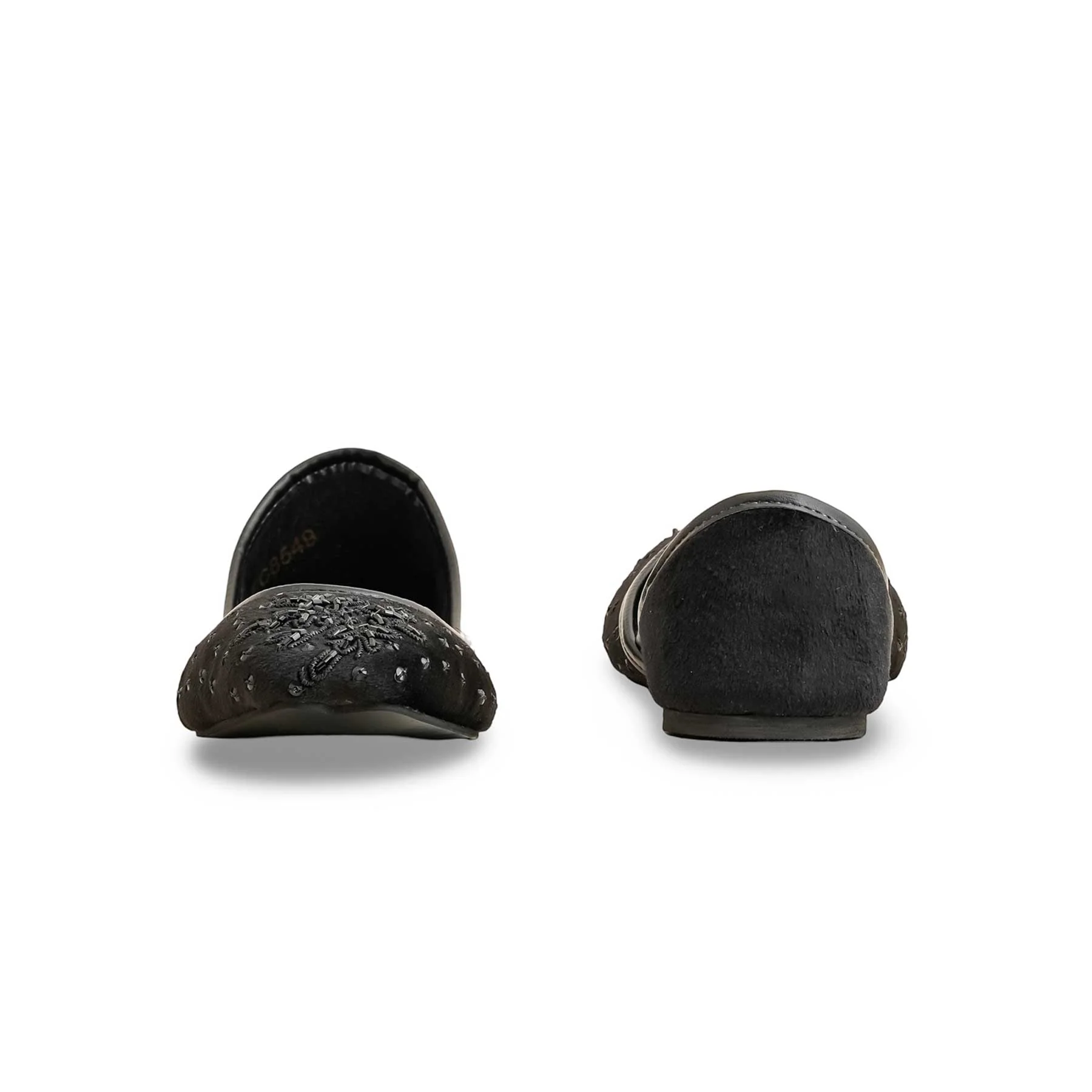 Black Fancy Khussa For Women EC8549 - Image 4