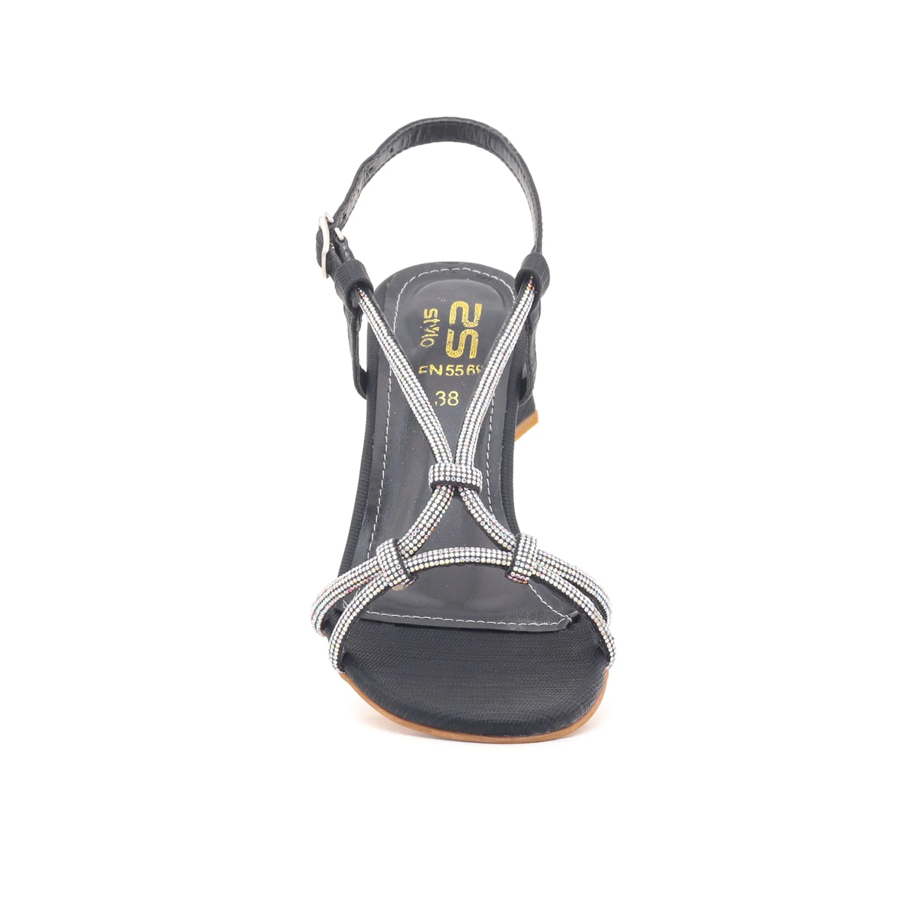 Black Fancy Sandal FN5568 - Image 3