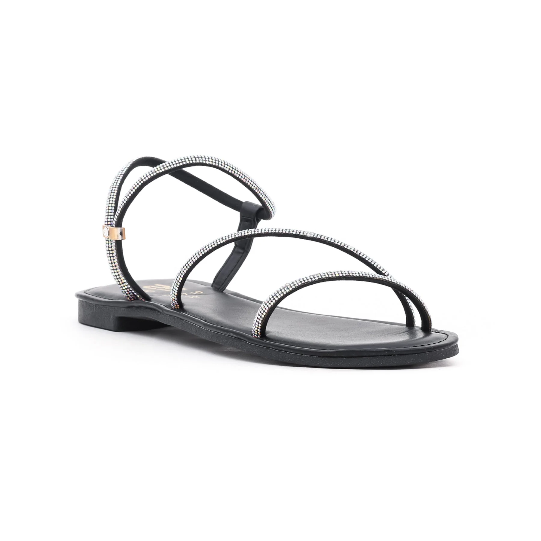 Black Fancy Sandal FN5710 - Image 2