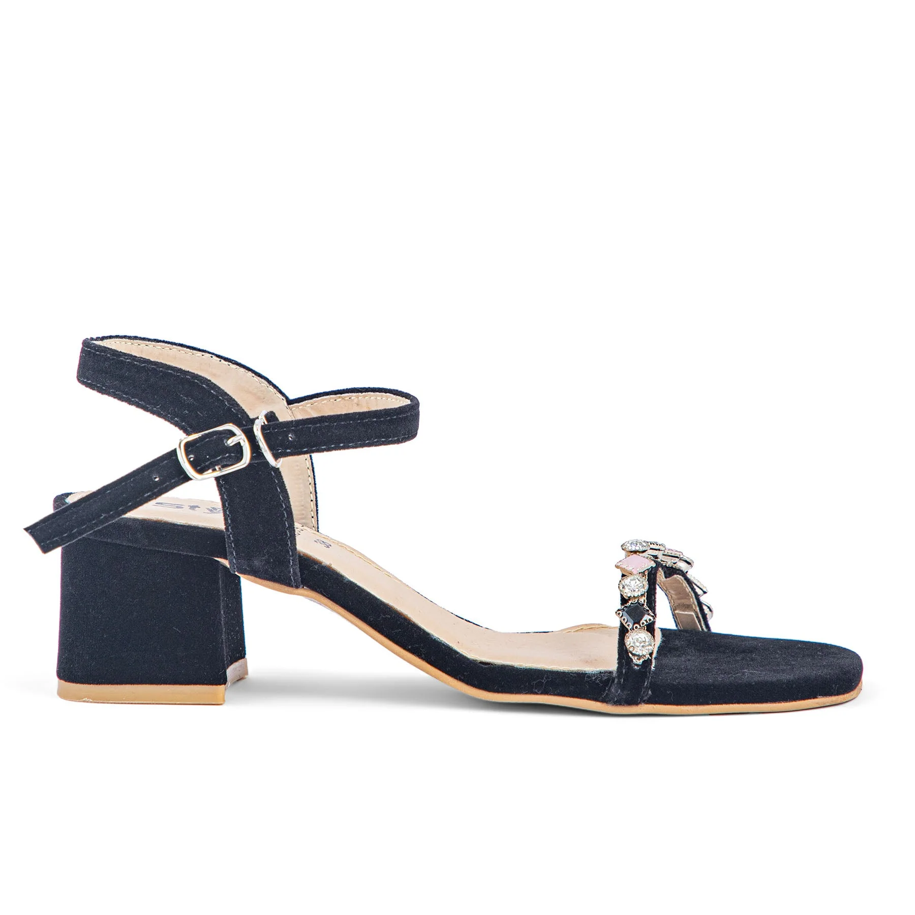 Black Fancy Sandal FN5897 - Image 2