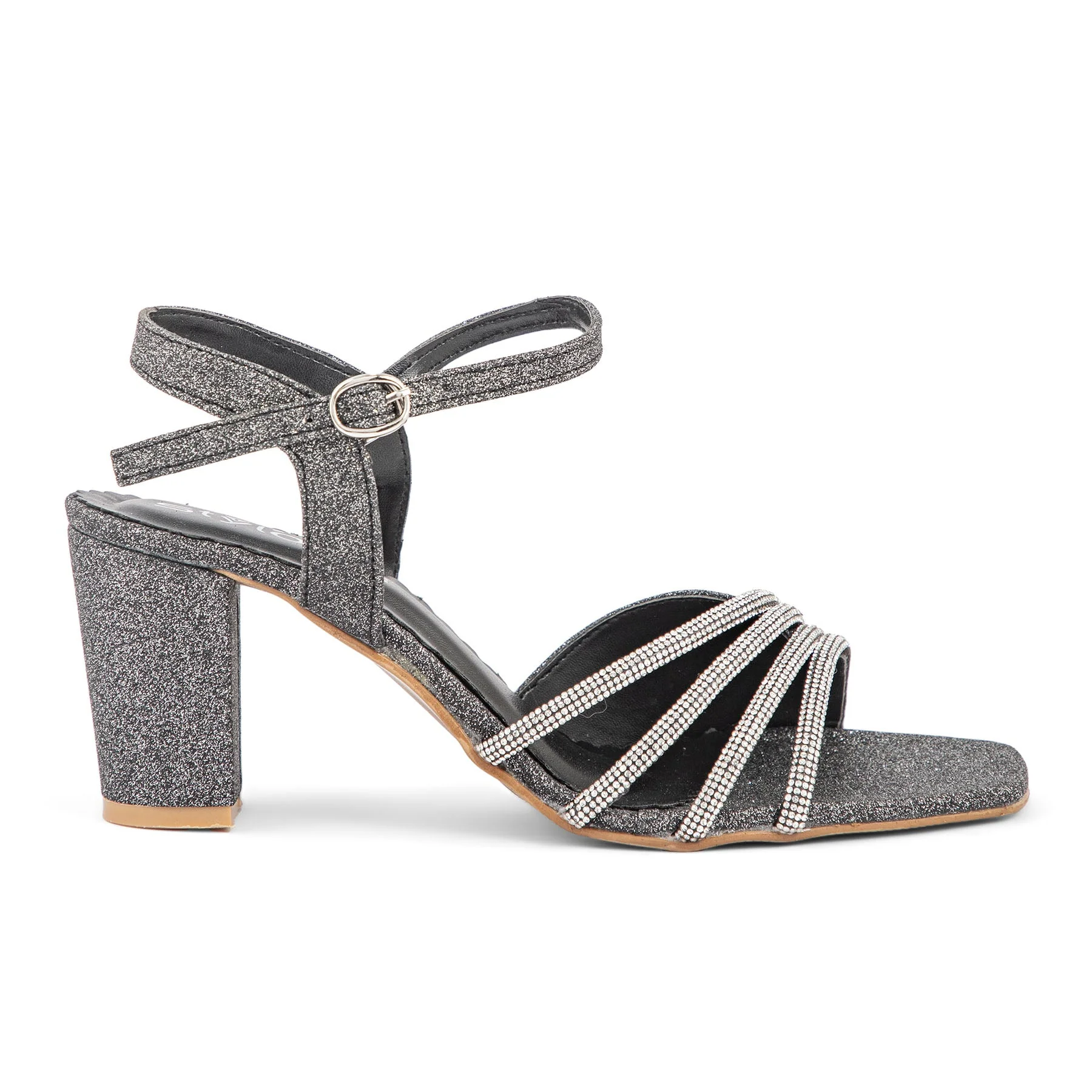 Black Fancy Sandal FN5900 - Image 2