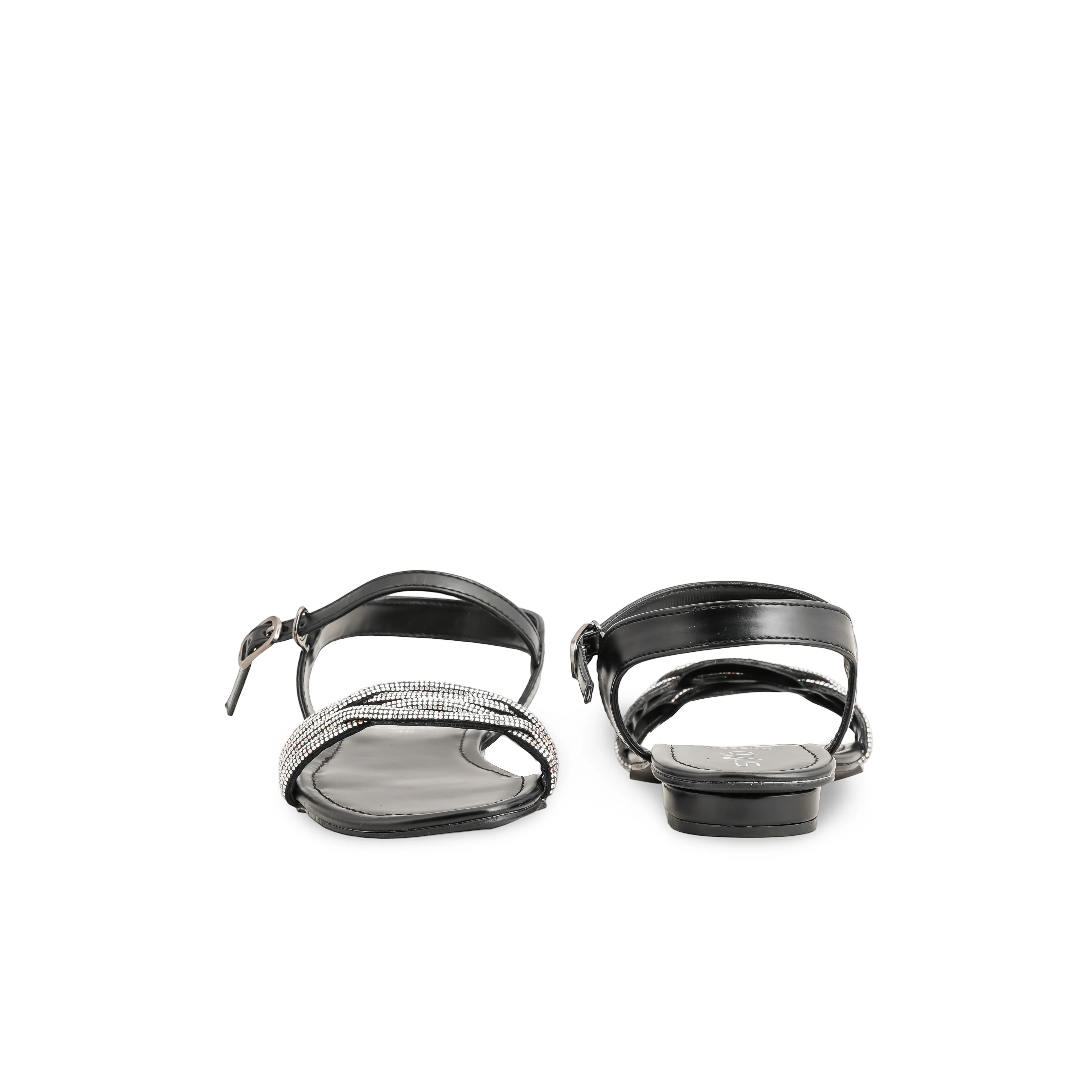 Black Fancy Sandal FN5930 - Image 4