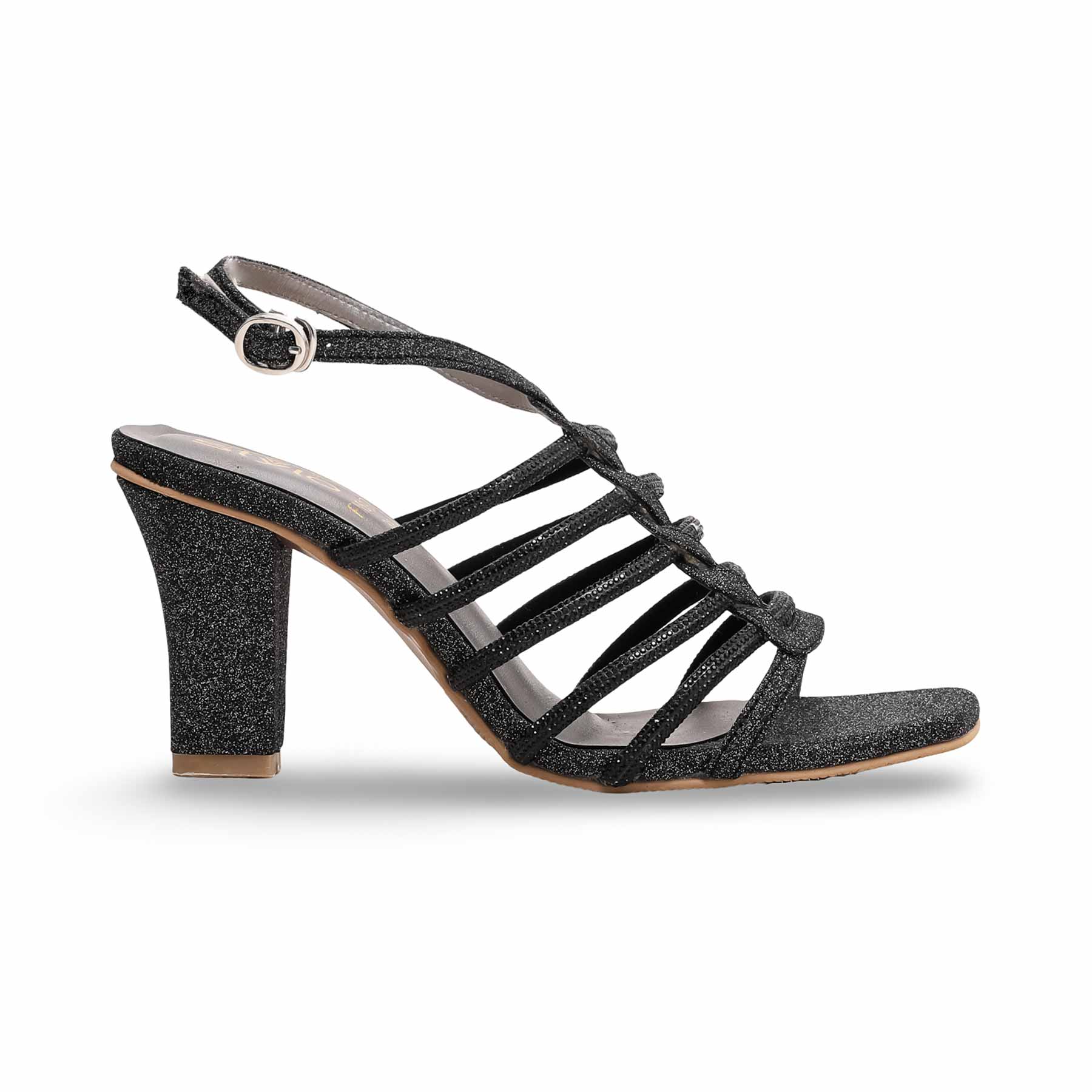 Black Fancy Sandal FN5975 - Image 2