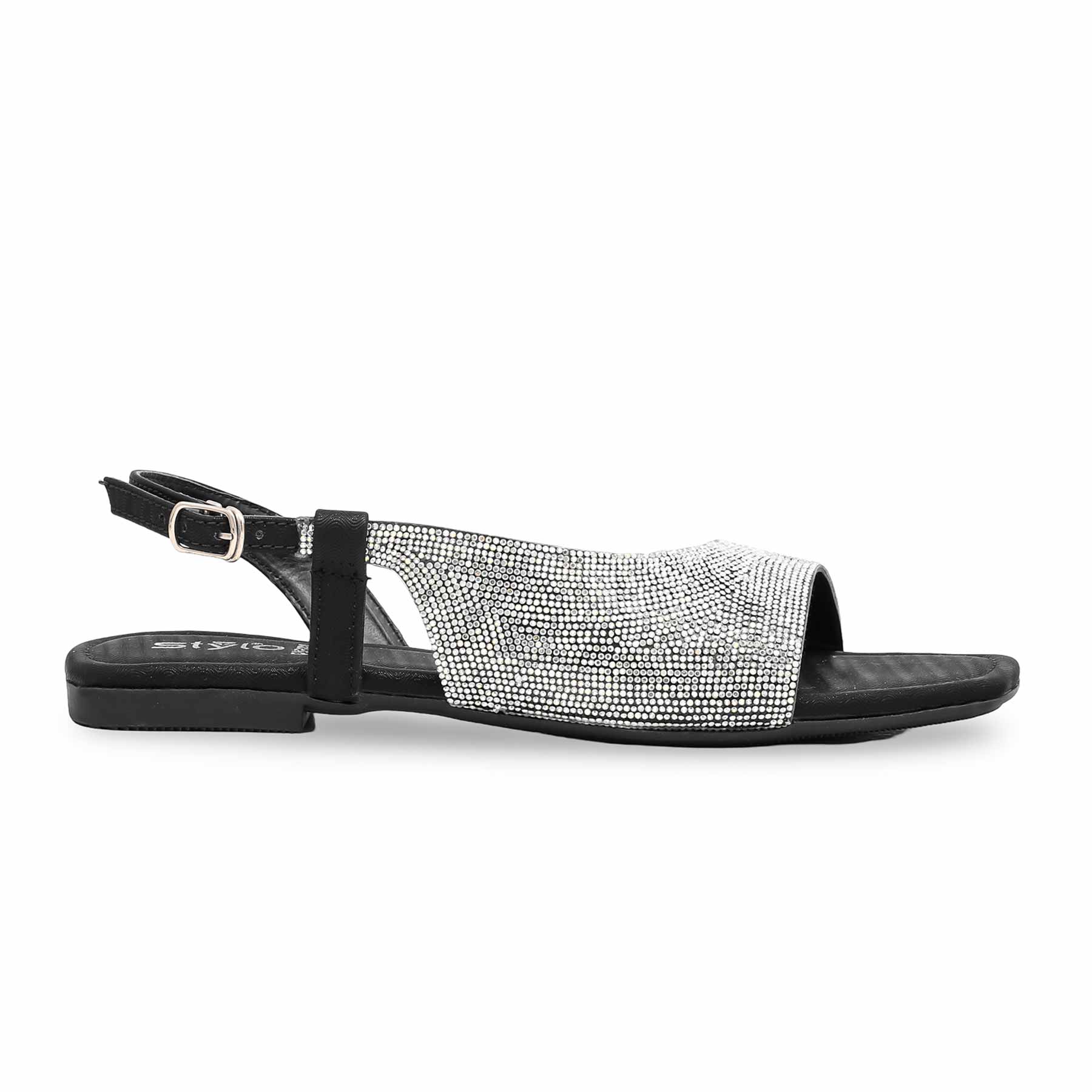 Black Fancy Sandal FN5991 - Image 2