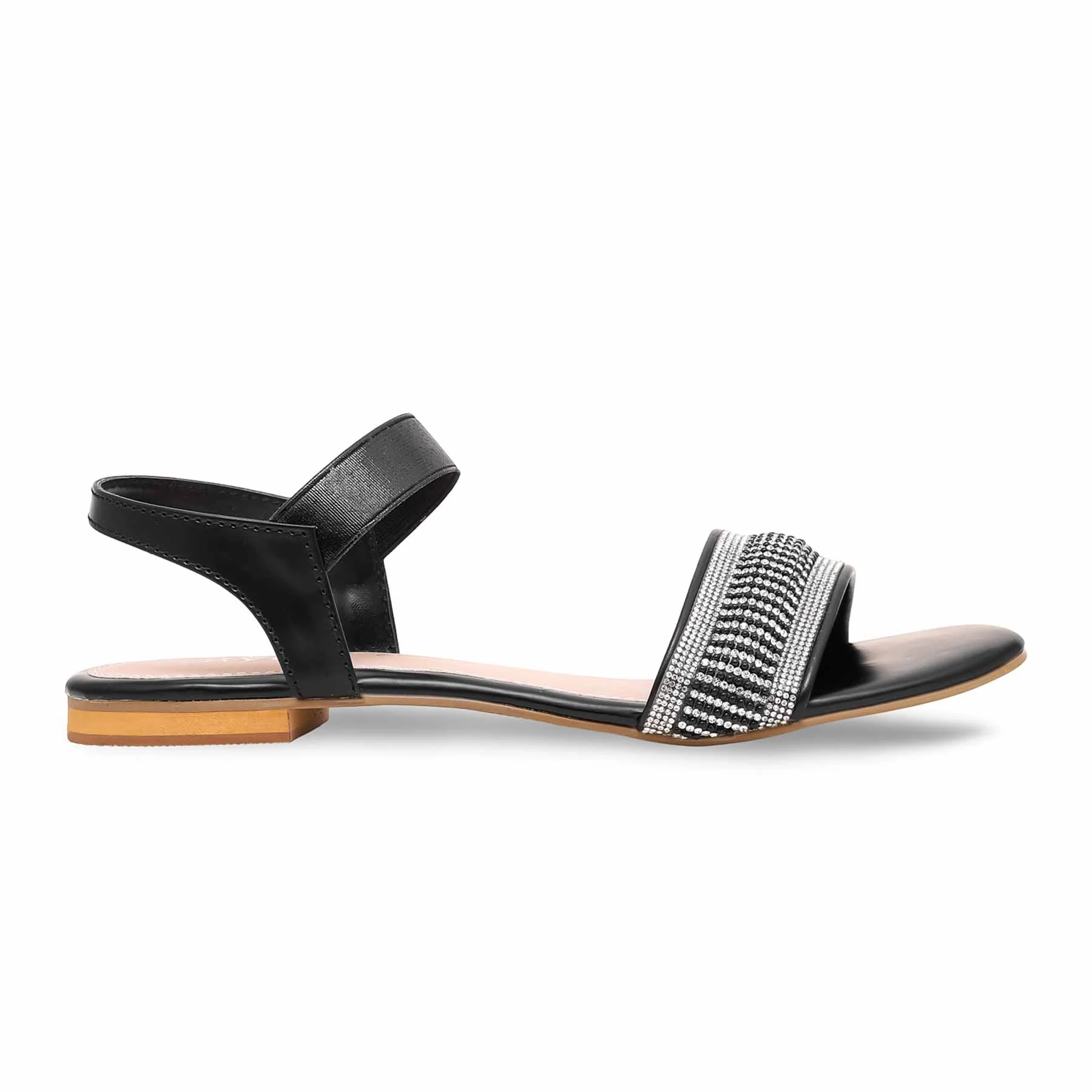 Black Fancy Sandal FN6002 - Image 2