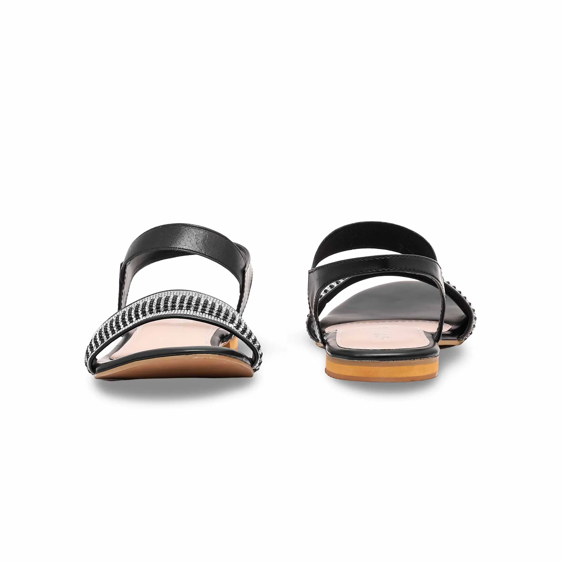 Black Fancy Sandal FN6002 - Image 4