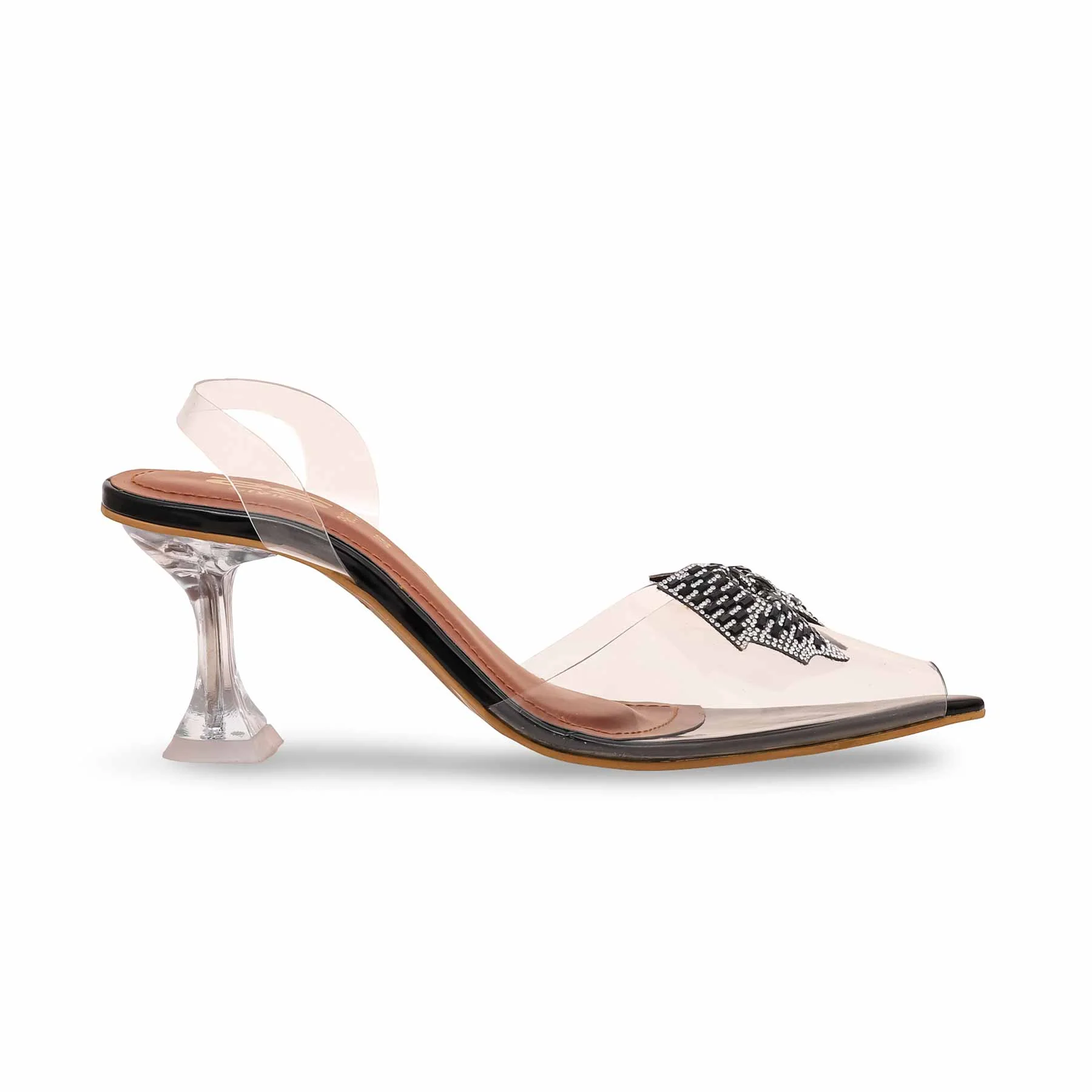 Black Fancy Bridal Sandal FN6006 - Image 2