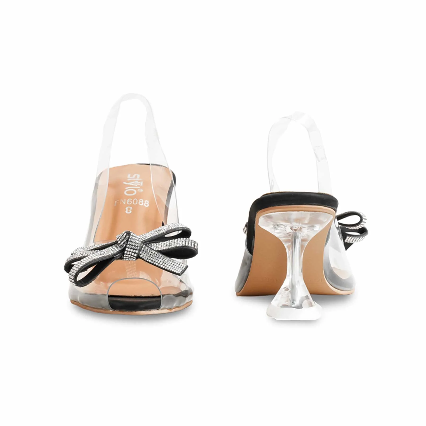 Black Fancy Sandal FN6088 - Image 4