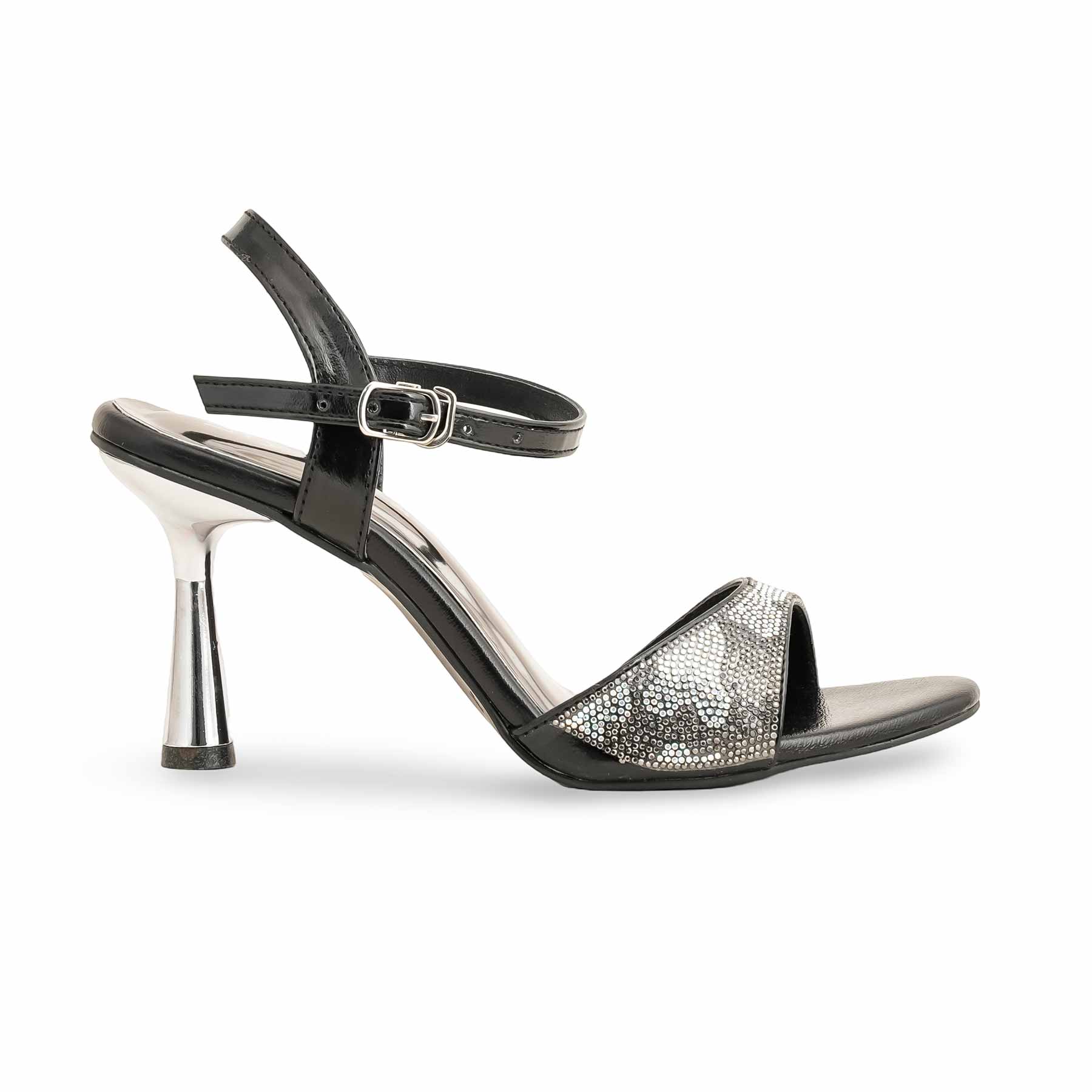 Black Fancy Sandal FN6100 - Image 2