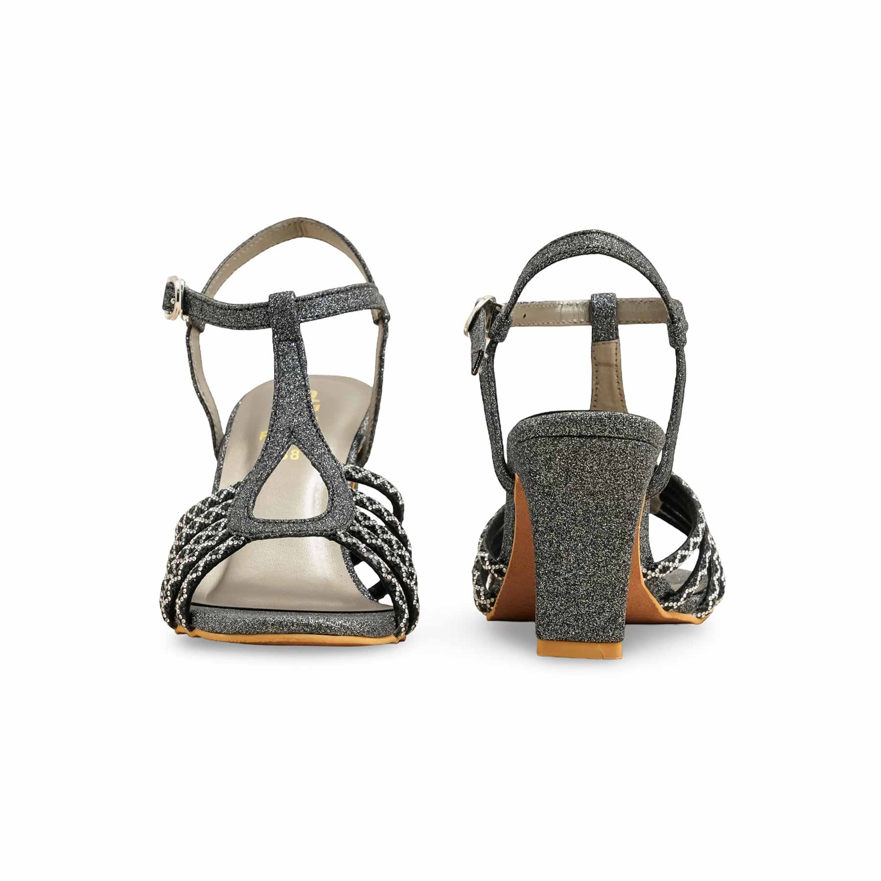 Black Fancy Sandal For Women FN6131 - Image 4