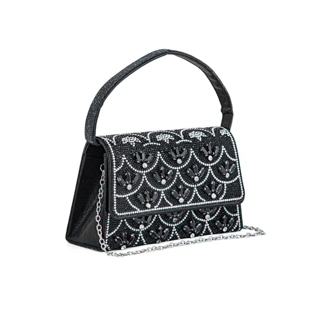 Black Fancy Shoulder Bag P24332 - Image 3