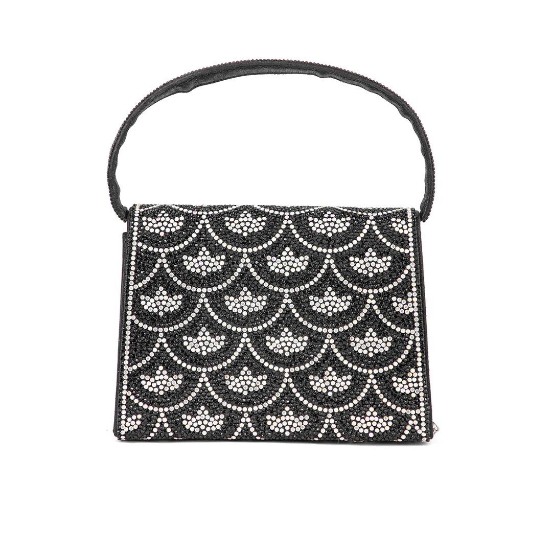 Black Fancy Shoulder Bag P24333 - Image 4