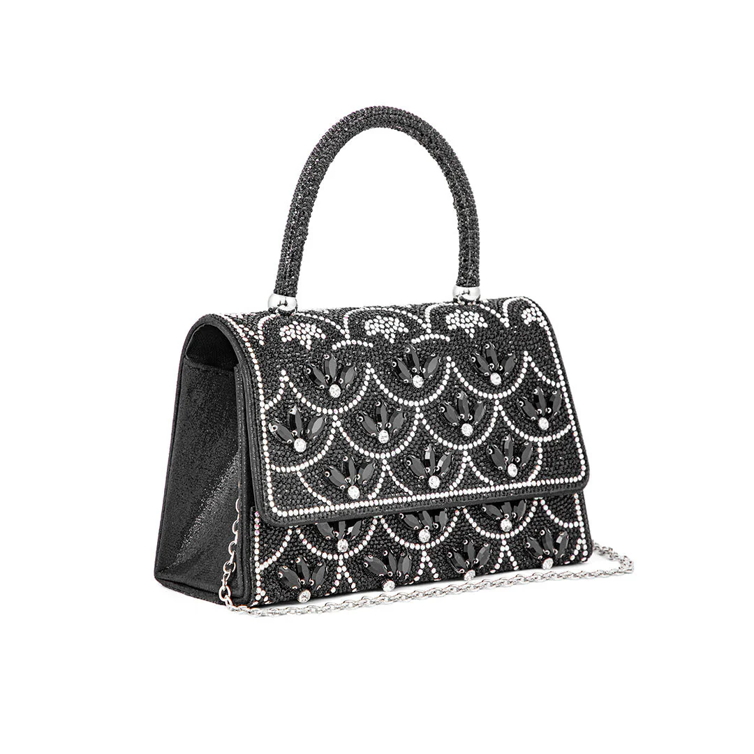 Black Fancy Shoulder Bag P24334 - Image 3
