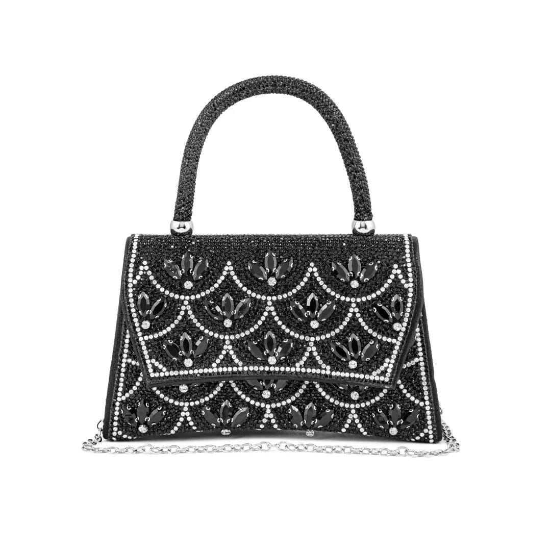 Black Fancy Shoulder Bag P24335 - Image 2