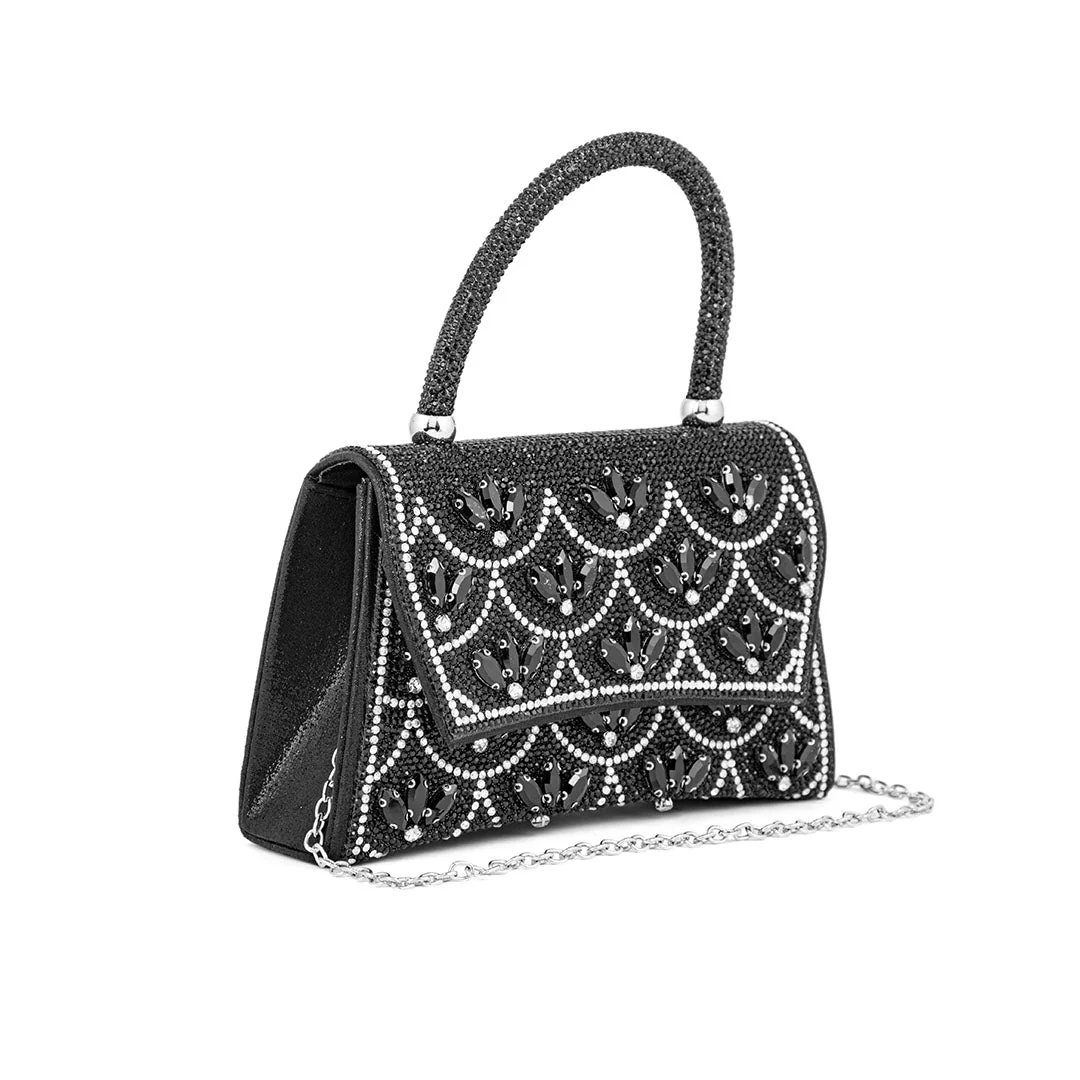 Black Fancy Shoulder Bag P24335 - Image 3