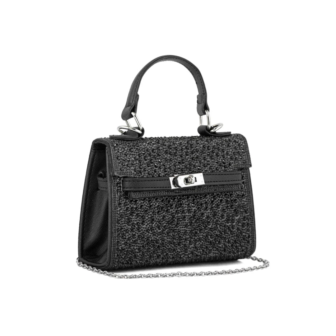 Black Fancy Shoulder Bag P24336 - Image 3