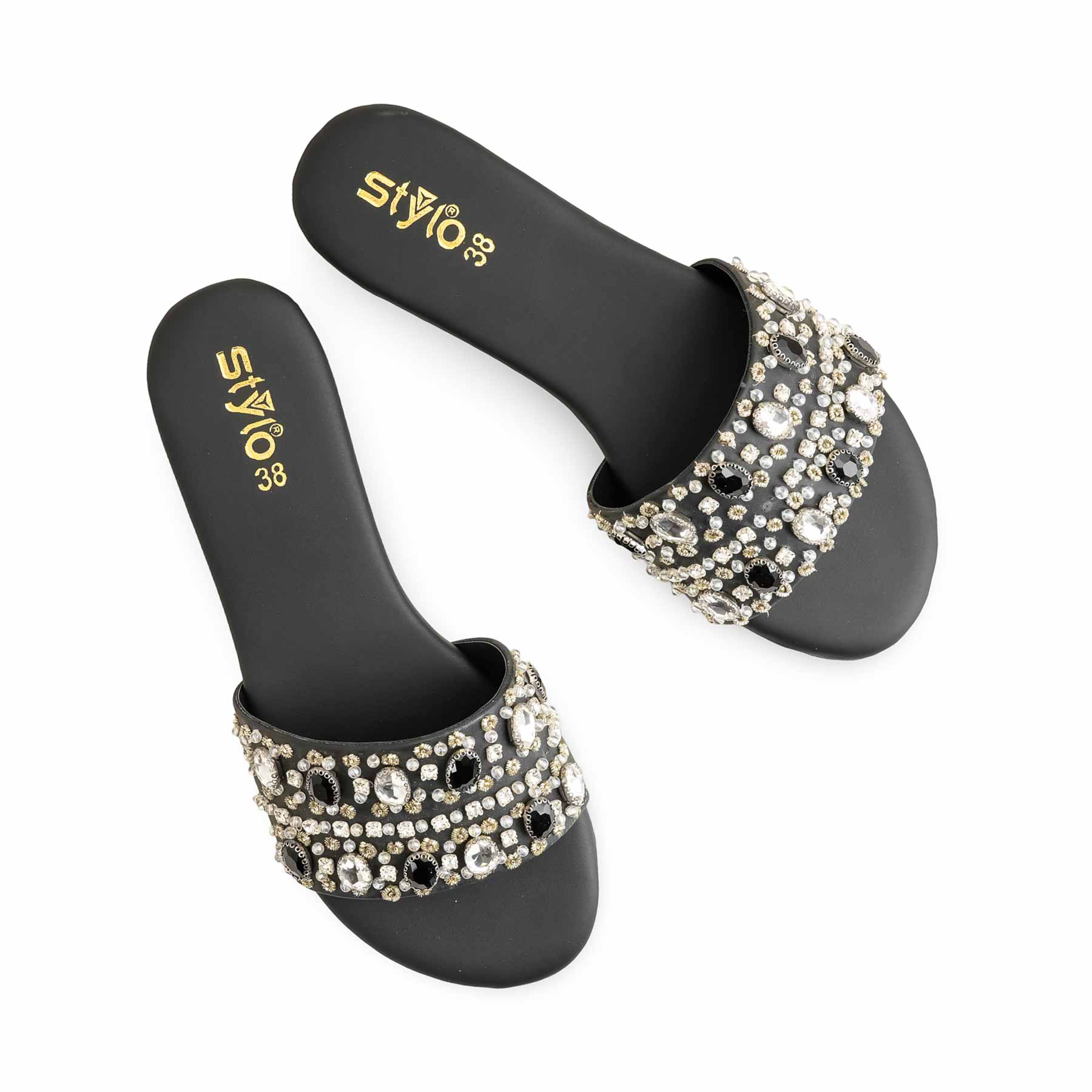Black Fancy Slipper EC0217 - Image 5