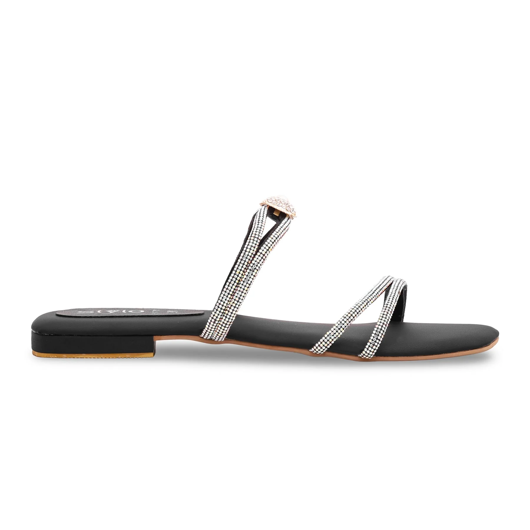 Black Fancy Slipper FN7707 - Image 2