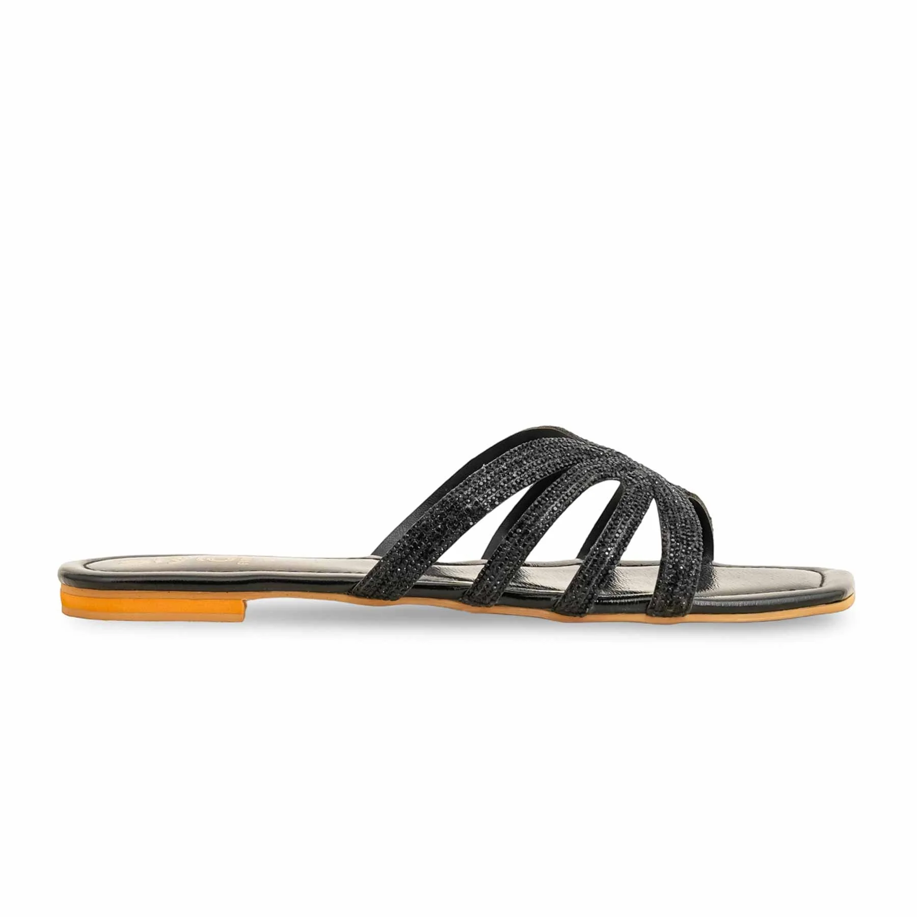 Black Fancy Slipper FN7901 - Image 2