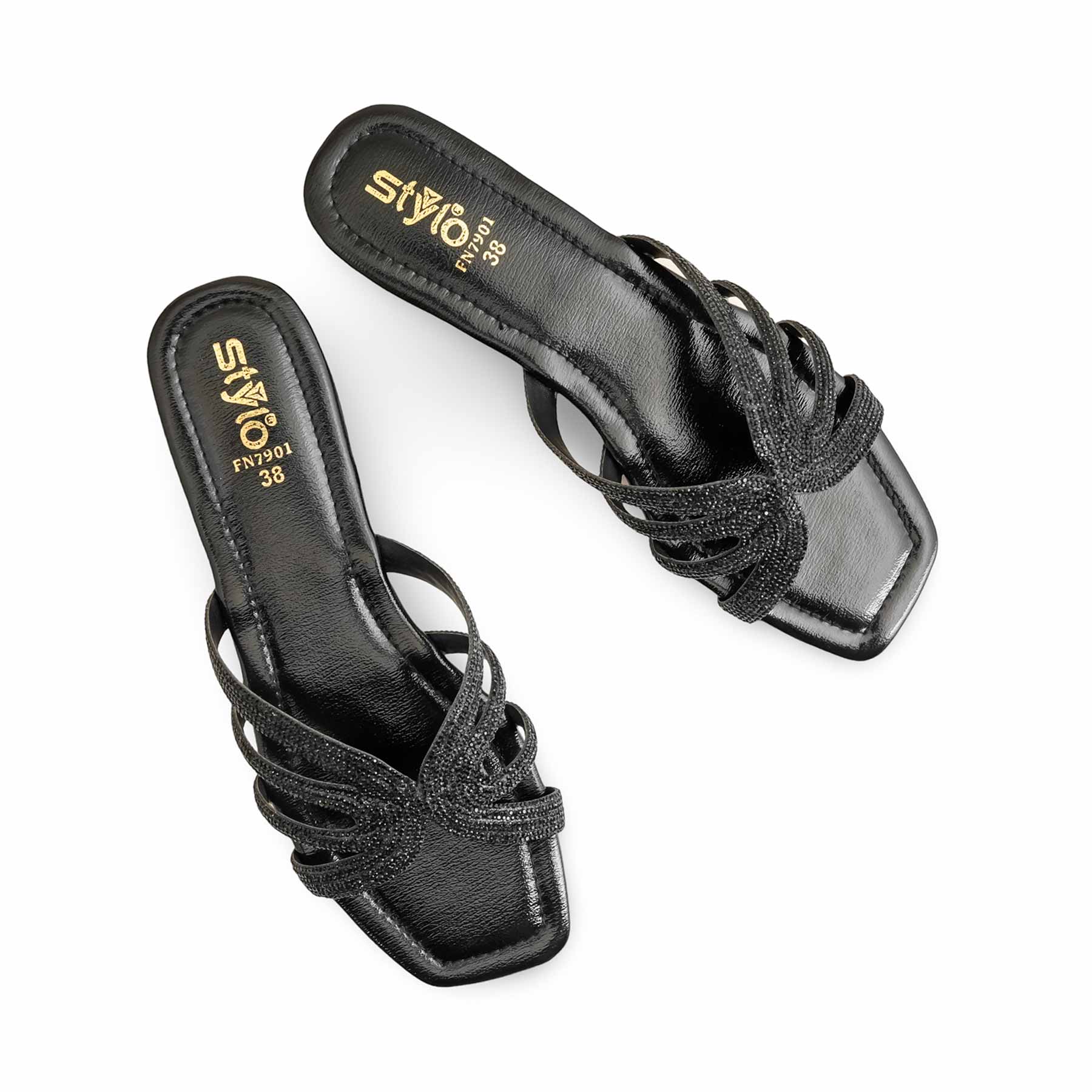 Black Fancy Slipper FN7901 - Image 5