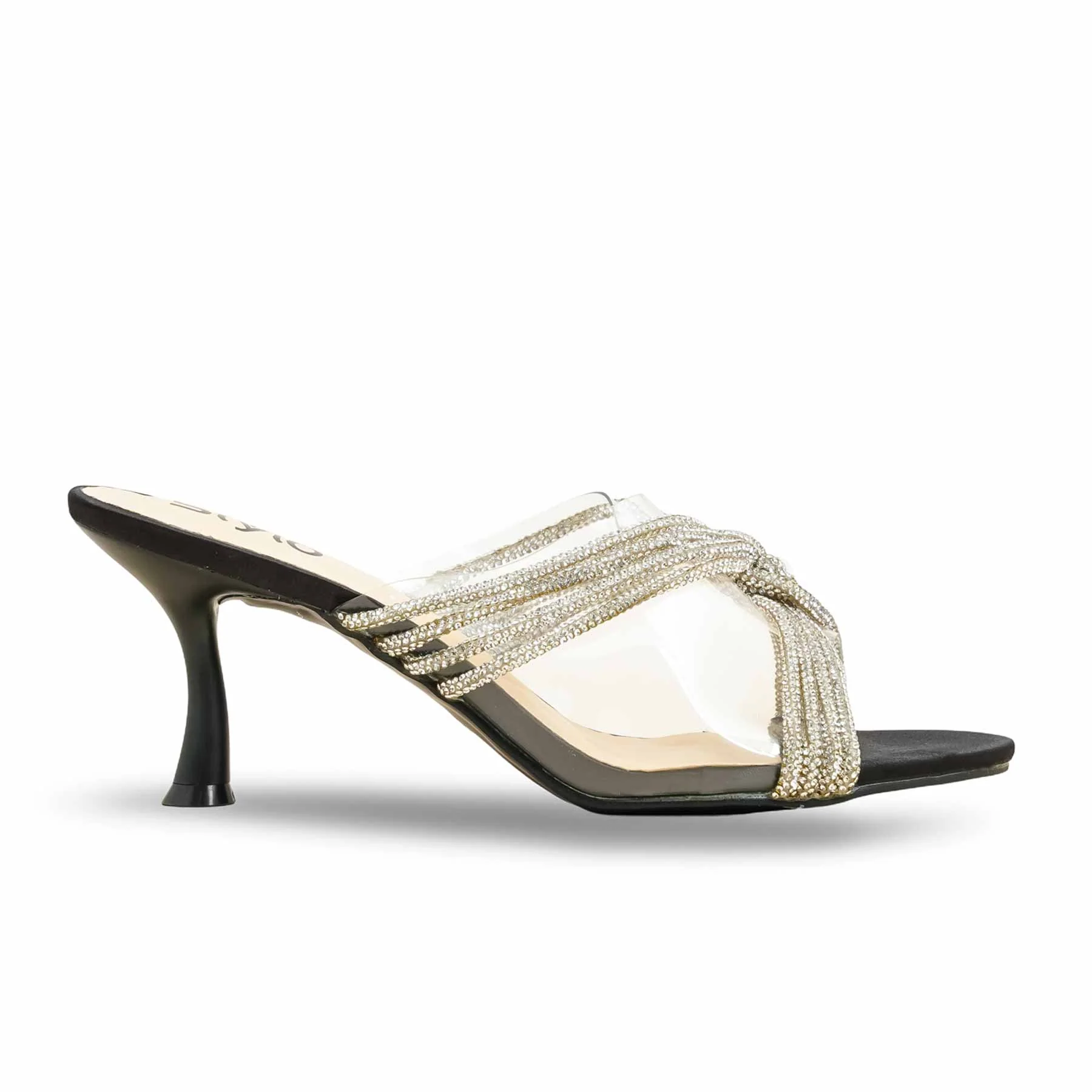 Black Fancy Bridal Slipper FN7973 - Image 2