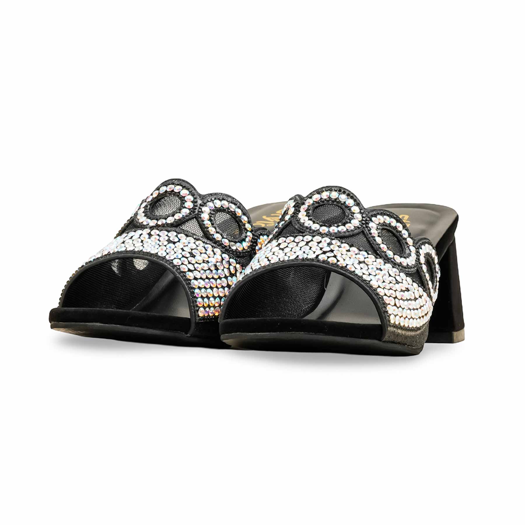 Black Fancy Slipper For Ladies FN7993 - Image 3