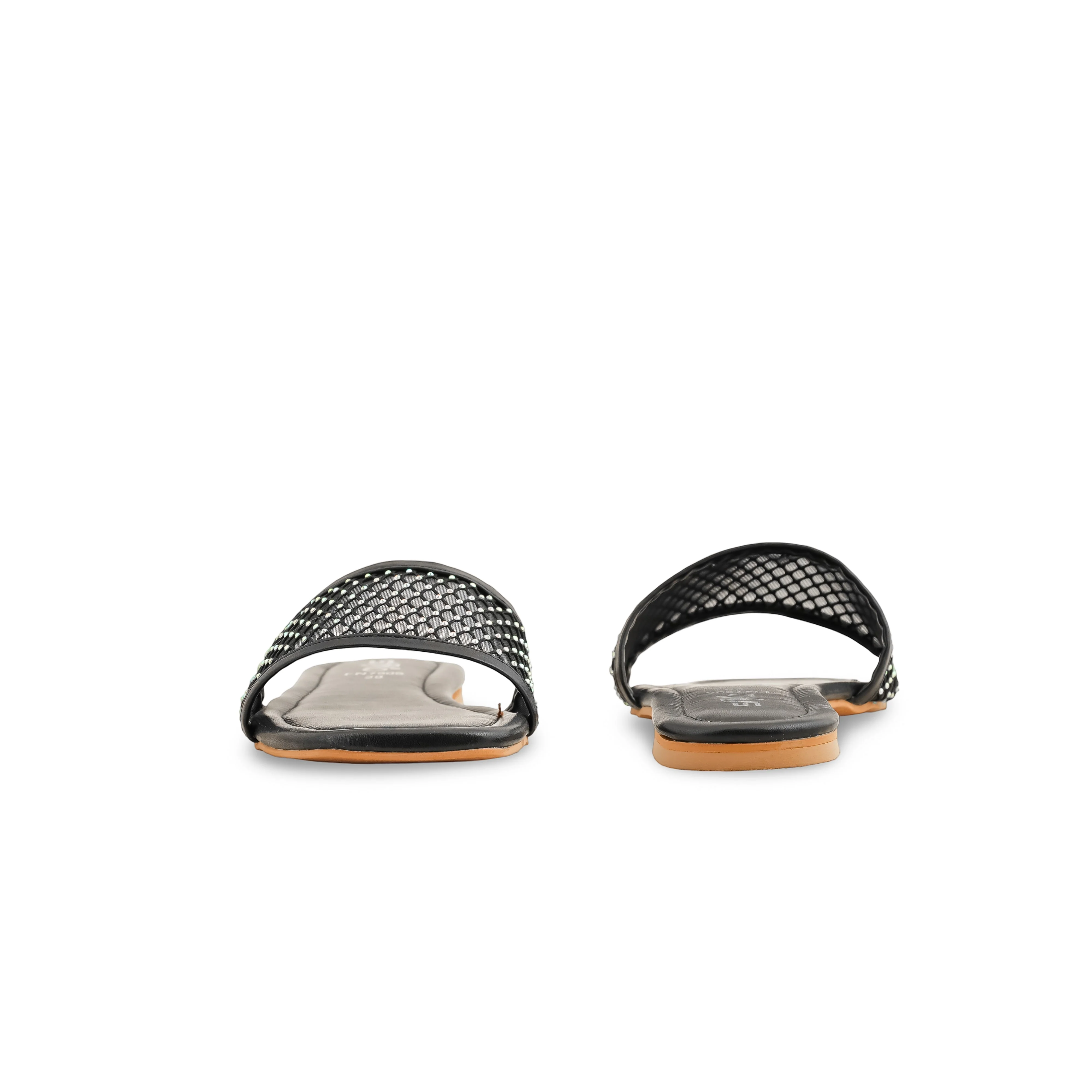 Black Fancy Slipper For Women FN7906 - Image 4