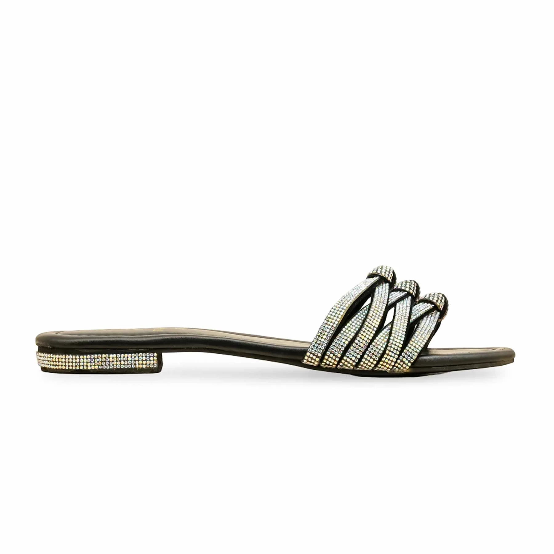 Black Fancy Slipper For Women FN7990 - Image 2