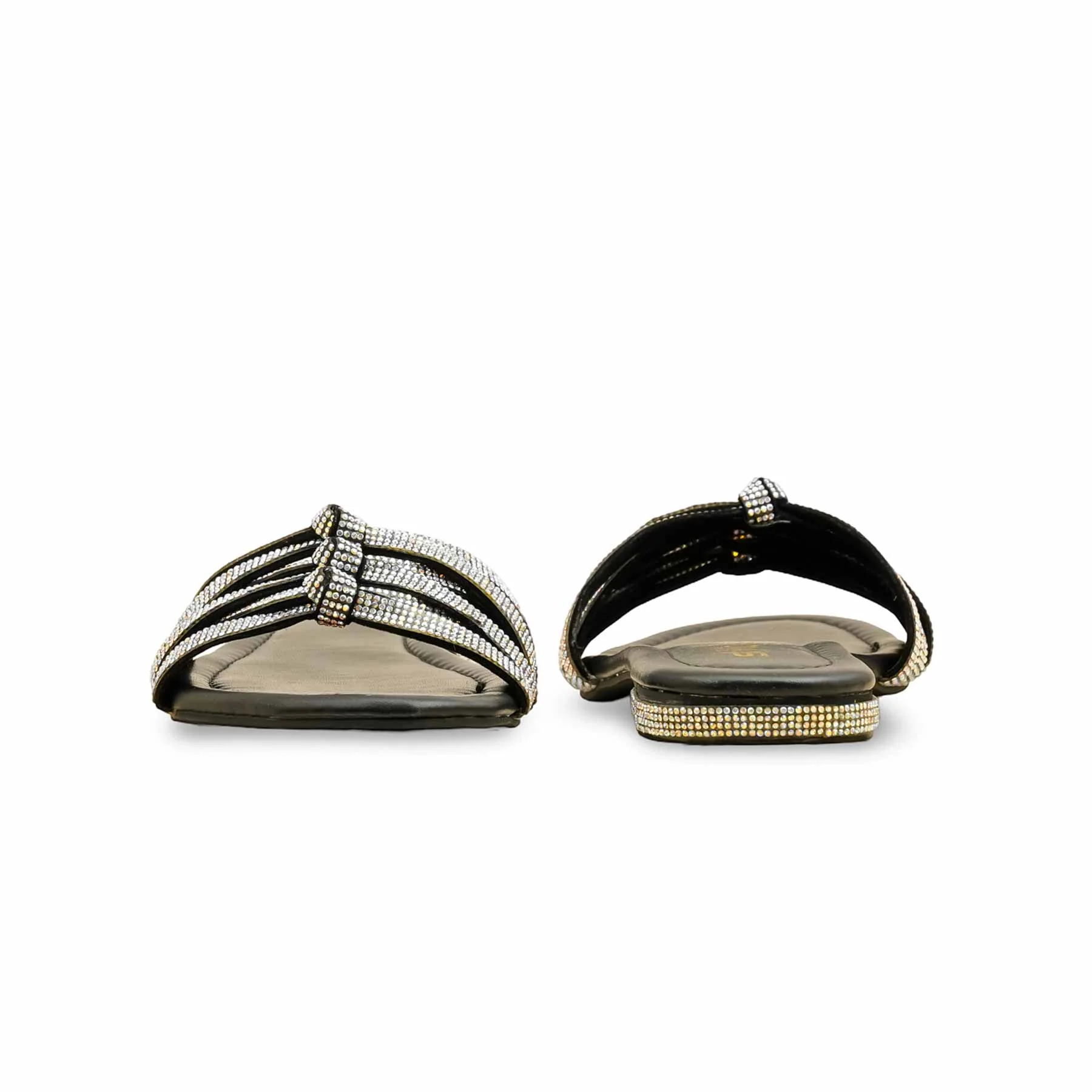 Black Fancy Slipper For Women FN7990 - Image 4