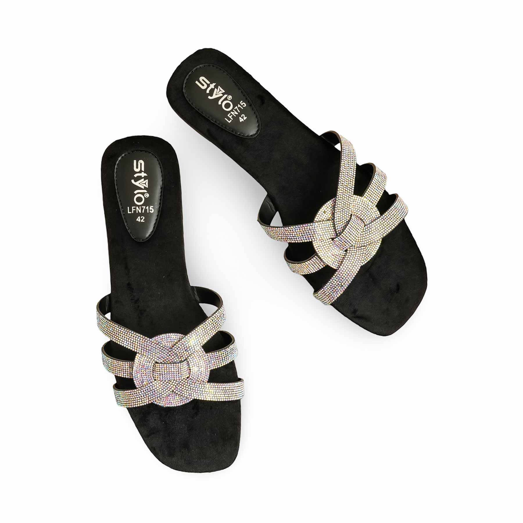 Black Fancy Slipper LFN715 - Image 5